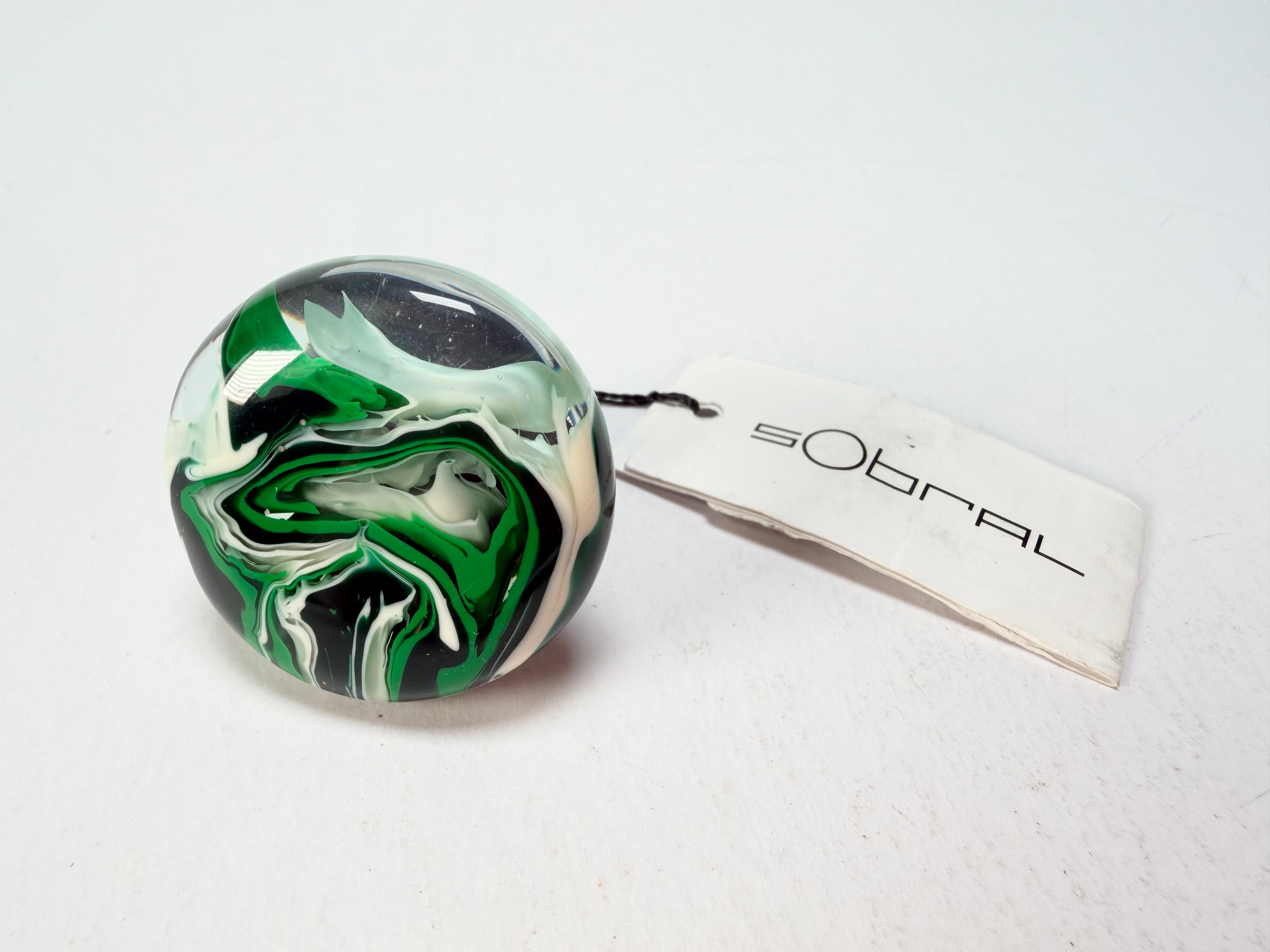 Sobral - Onda Verde "Onda Circle" Green Resin Ring ( 005324 ) - Size UK V / US 10.5
