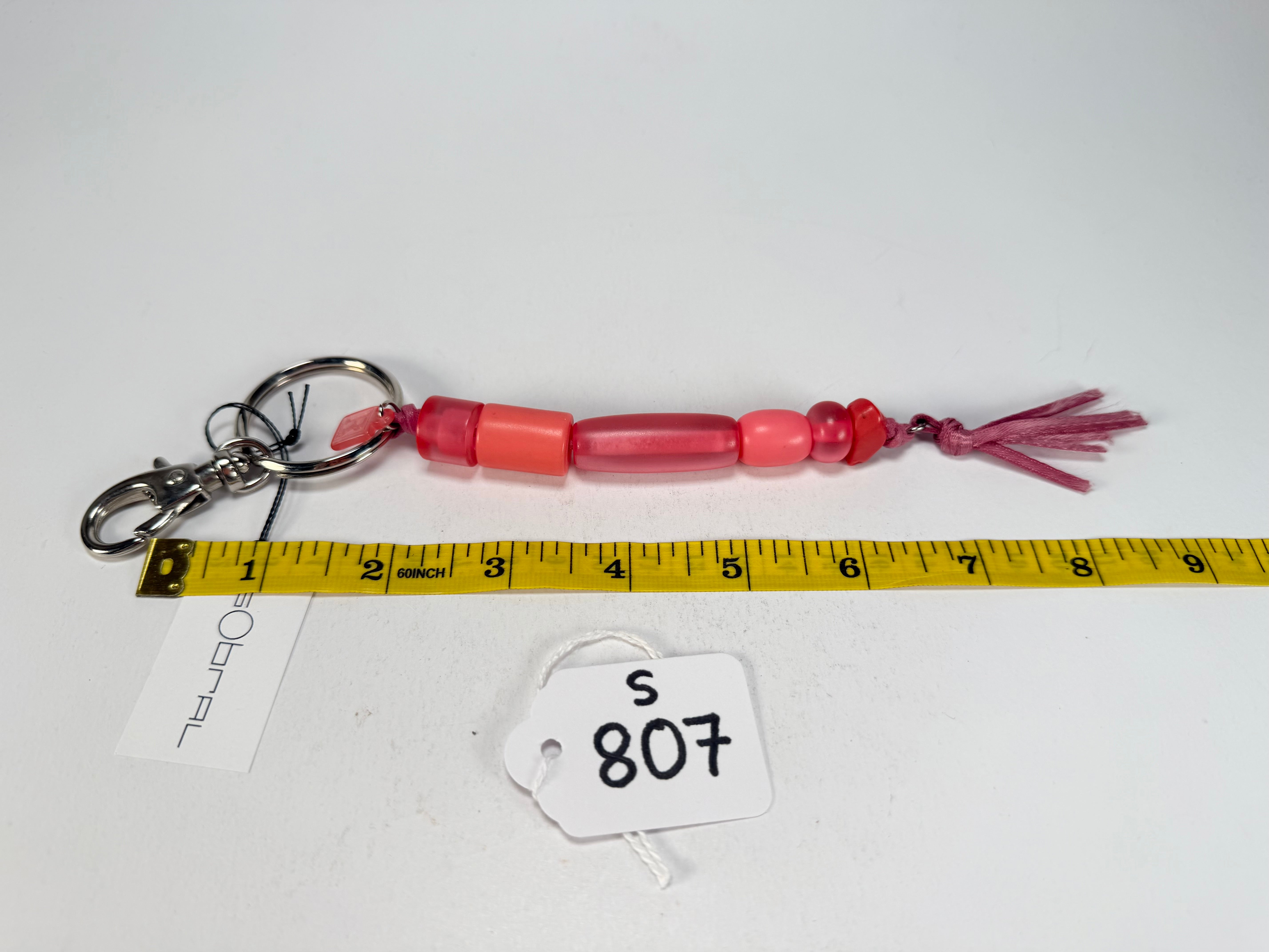 Sobral - Indiana "Cereja" Pink Resin Key Ring / Key Chain ( 000179 )