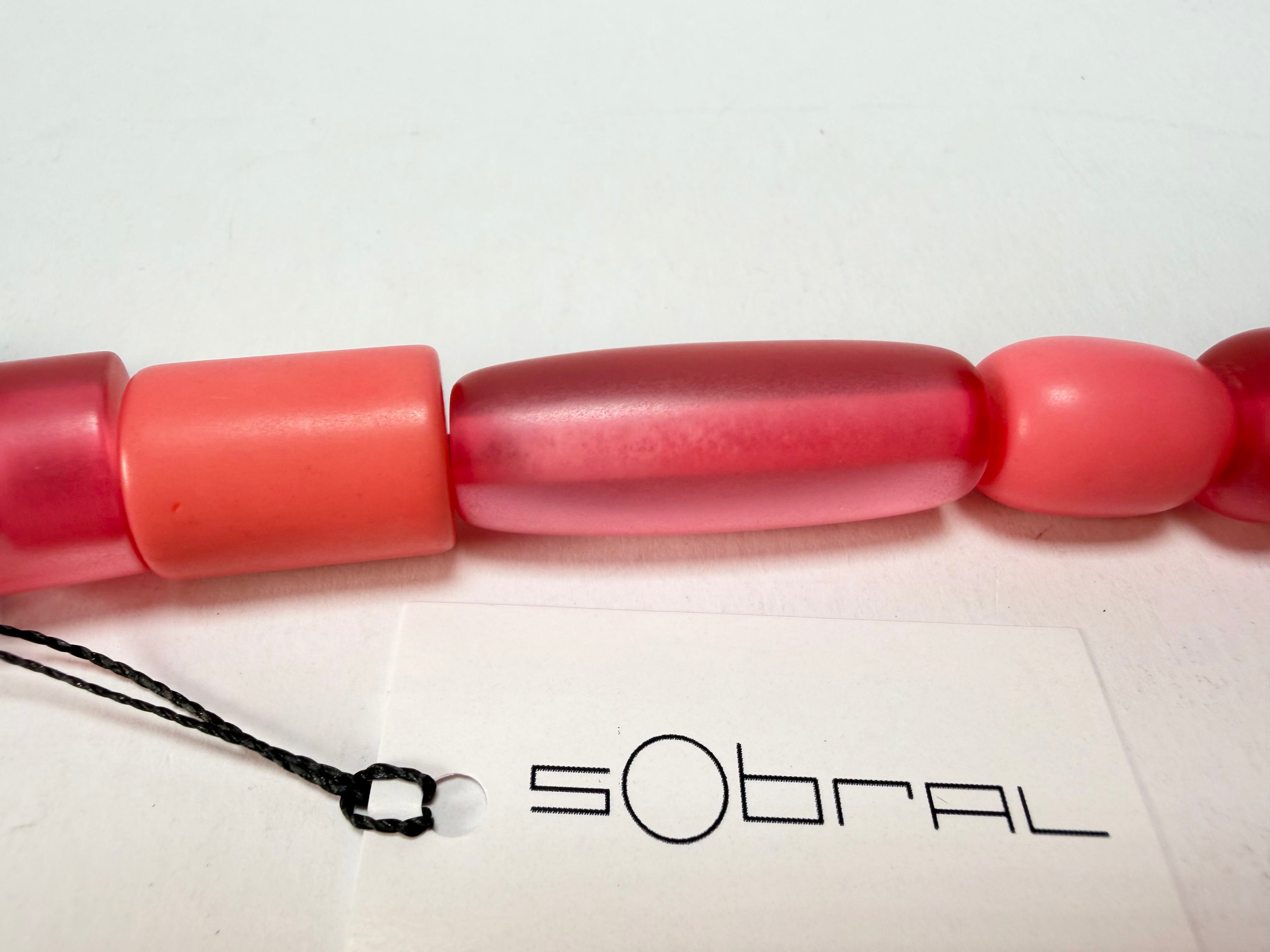 Sobral - Indiana "Cereja" Pink Resin Key Ring / Key Chain ( 000179 )