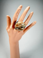 Sobral - Carmelo "Onda Circle" Resin Ring ( 005324 ) - Size UK O / US 7