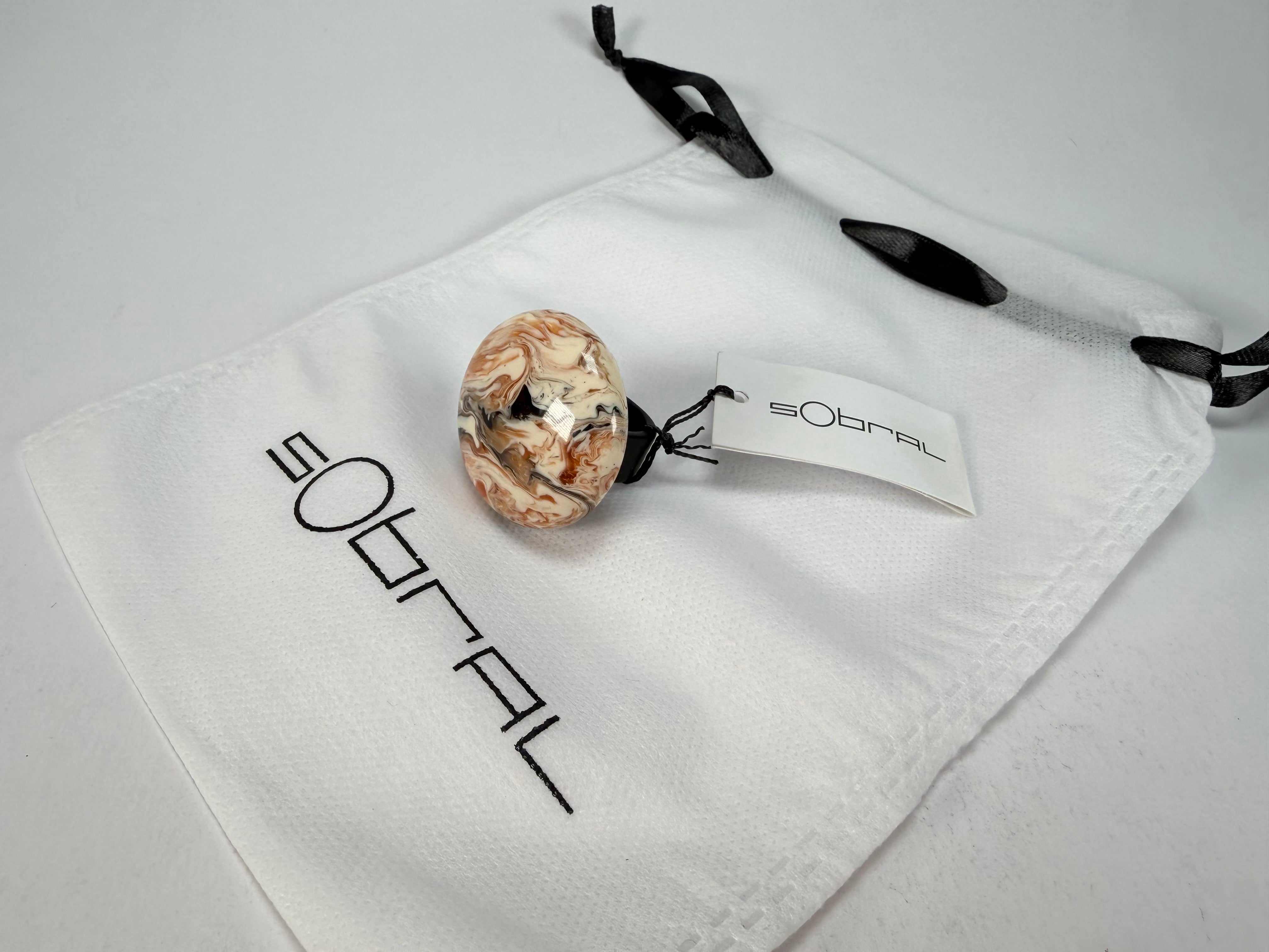 Sobral - Carmelo "Onda Circle" Resin Ring ( 005324 ) - Size UK O / US 7