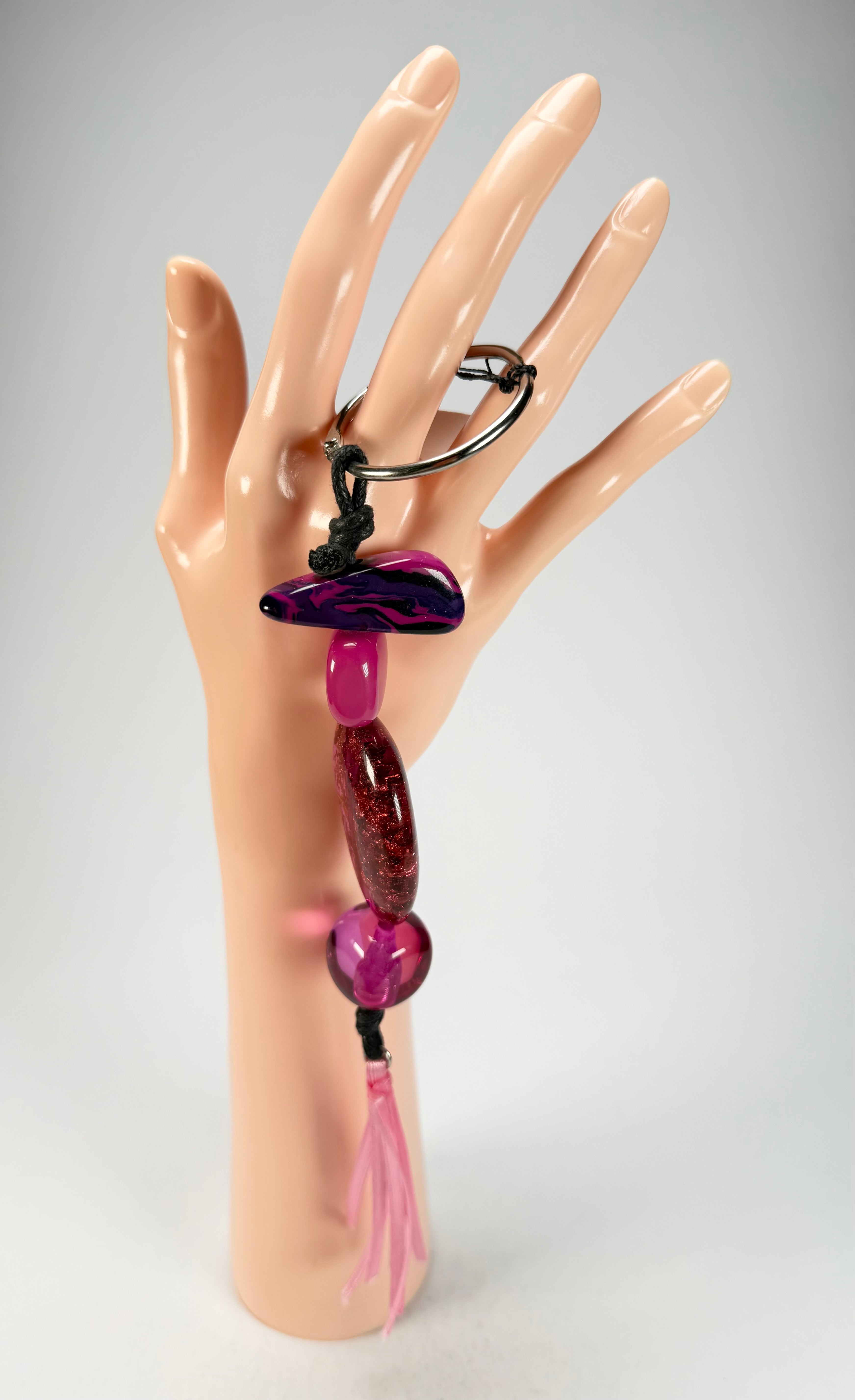 Sobral - Indiana "Cereja" Pink Resin Key Ring / Key Chain ( 000179 )