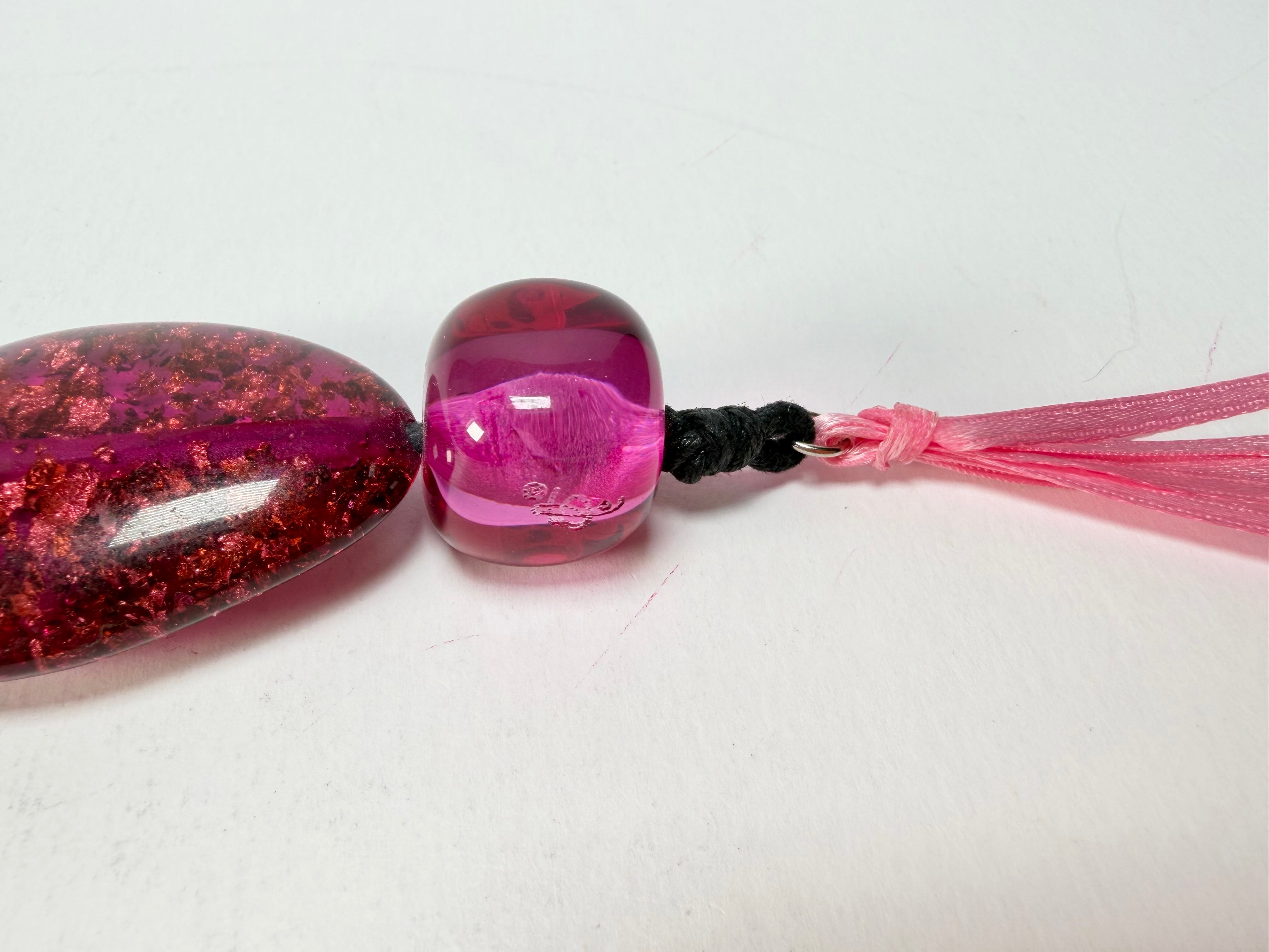 Sobral - Indiana "Cereja" Pink Resin Key Ring / Key Chain ( 000179 )