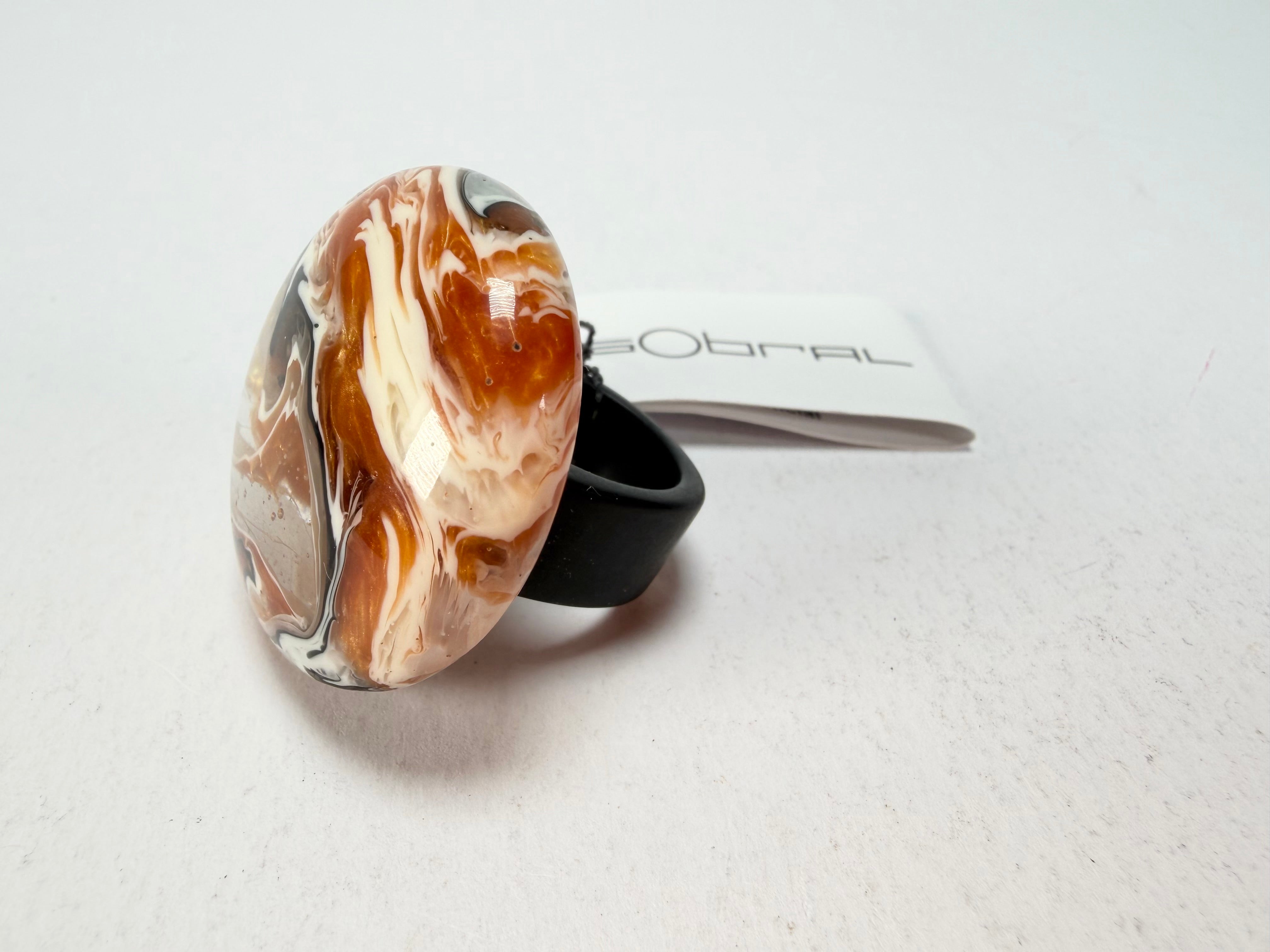 Sobral - Carmelo "Onda Circle" Resin Ring ( 005324 ) - Size UK R / US 8.5