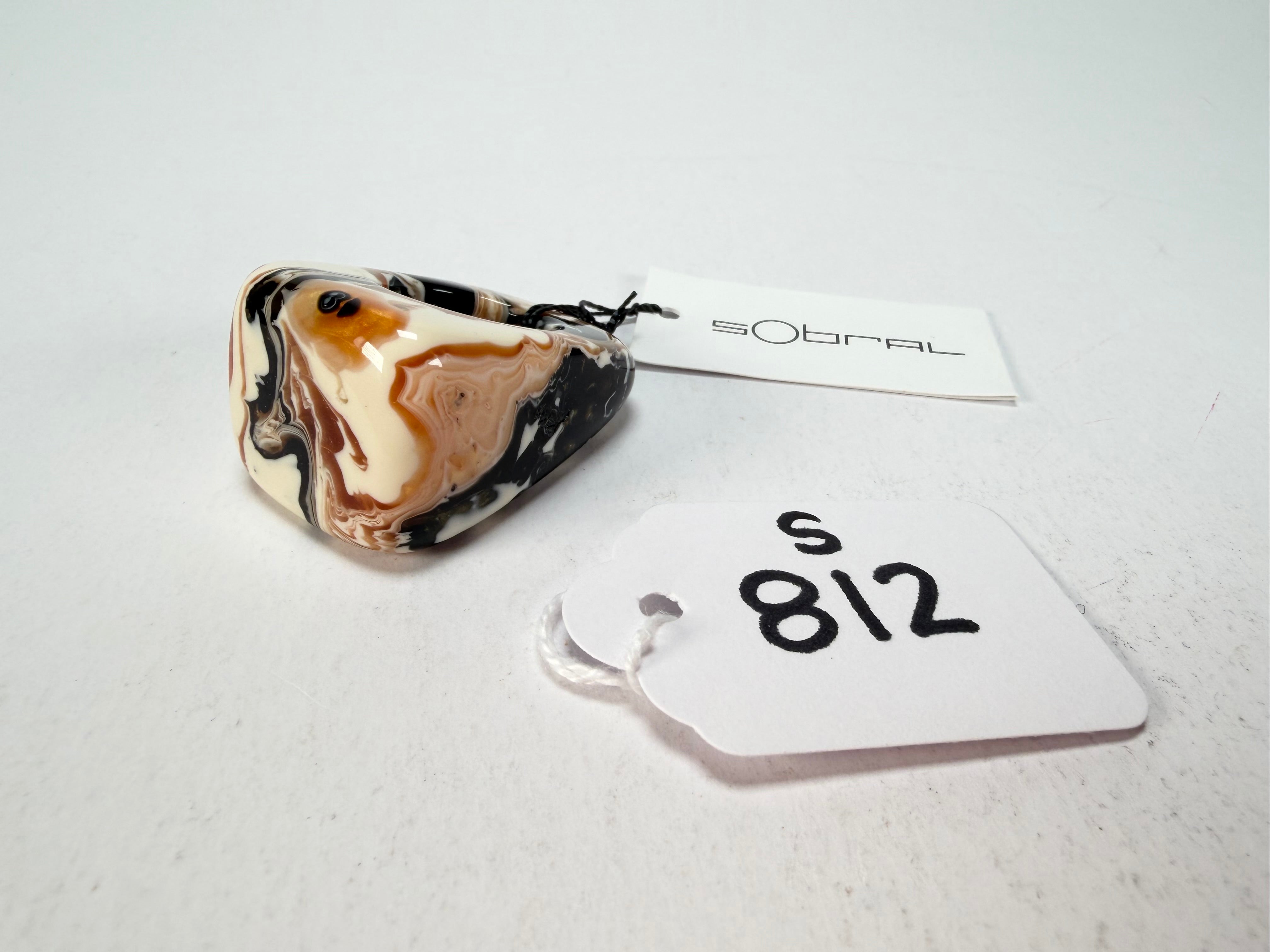 Sobral - Carmelo "Wave" Resin Ring ( 005325 ) - Size UK O / US 7.5