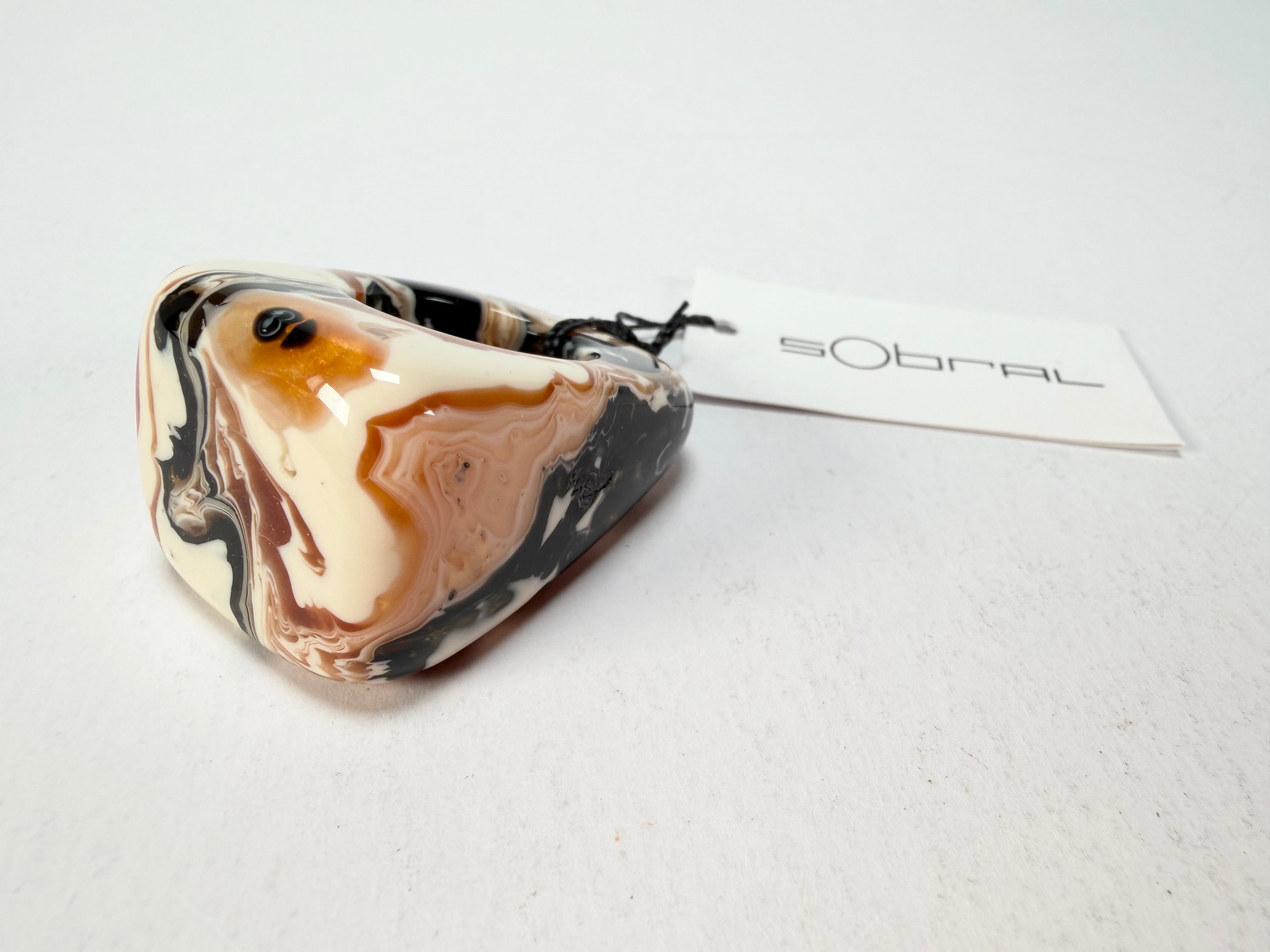 Sobral - Carmelo "Wave" Resin Ring ( 005325 ) - Size UK O / US 7.5