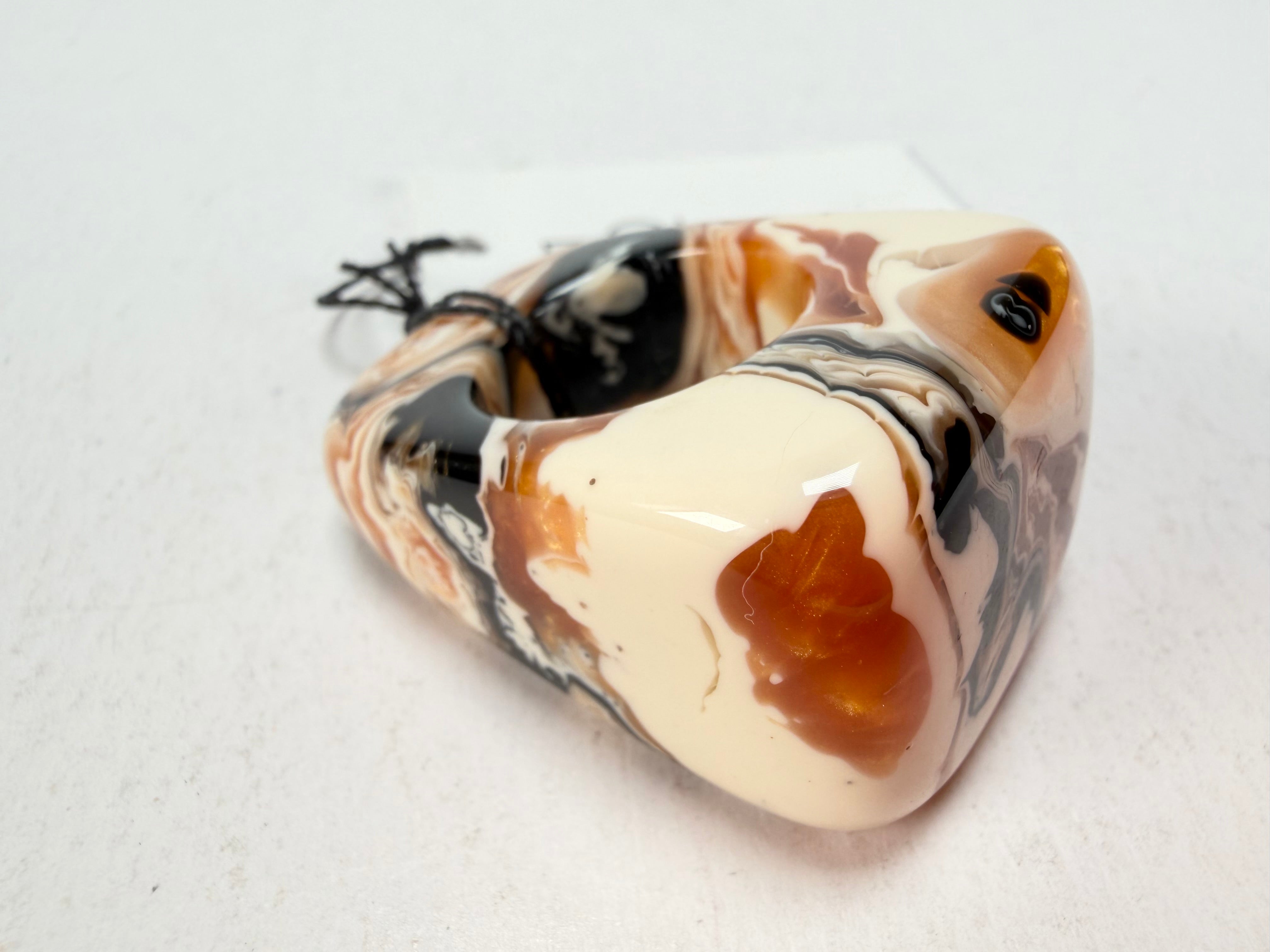 Sobral - Carmelo "Wave" Resin Ring ( 005325 ) - Size UK O / US 7.5