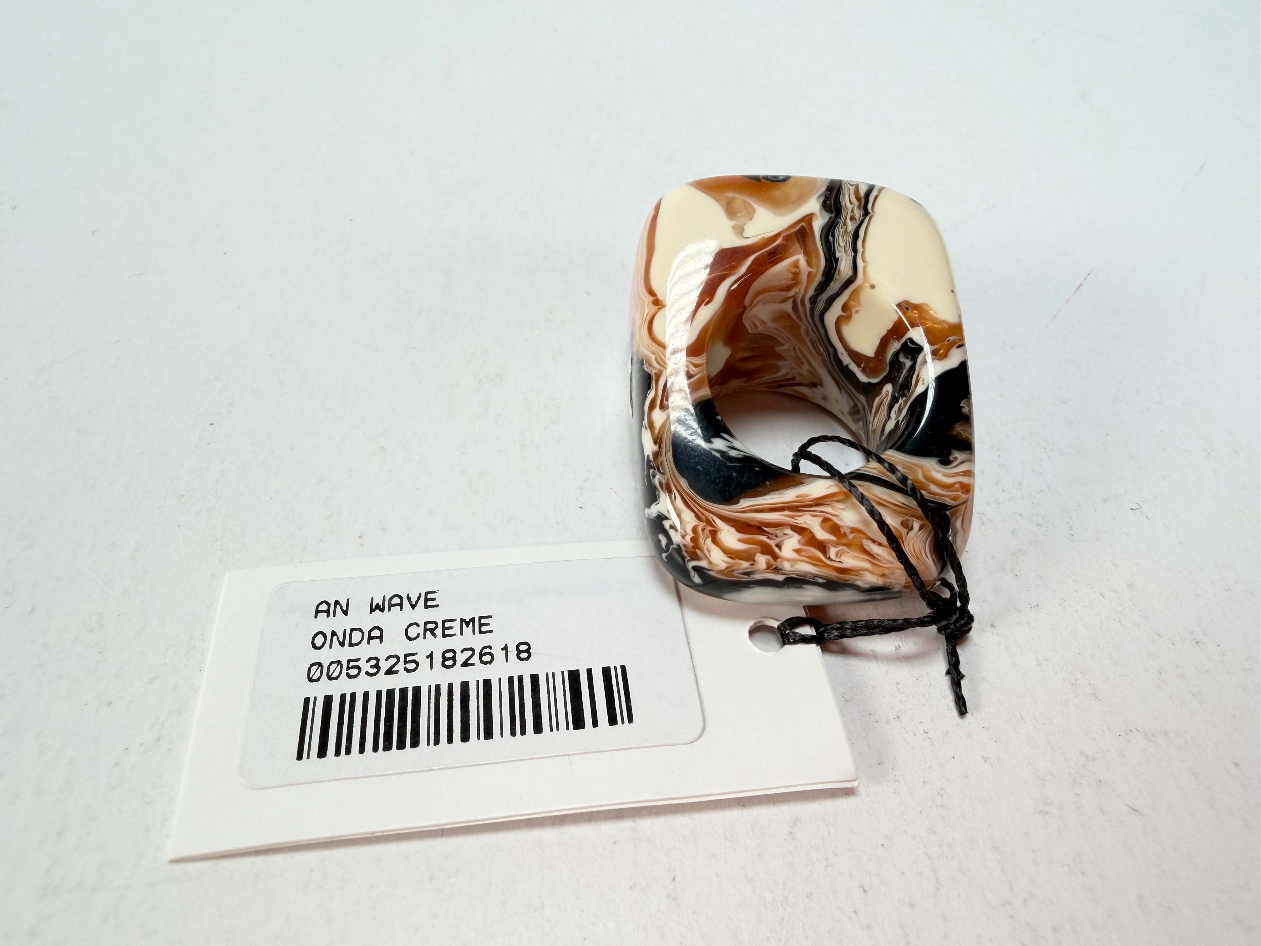 Sobral - Carmelo "Wave" Resin Ring ( 005325 ) - Size UK O / US 7.5