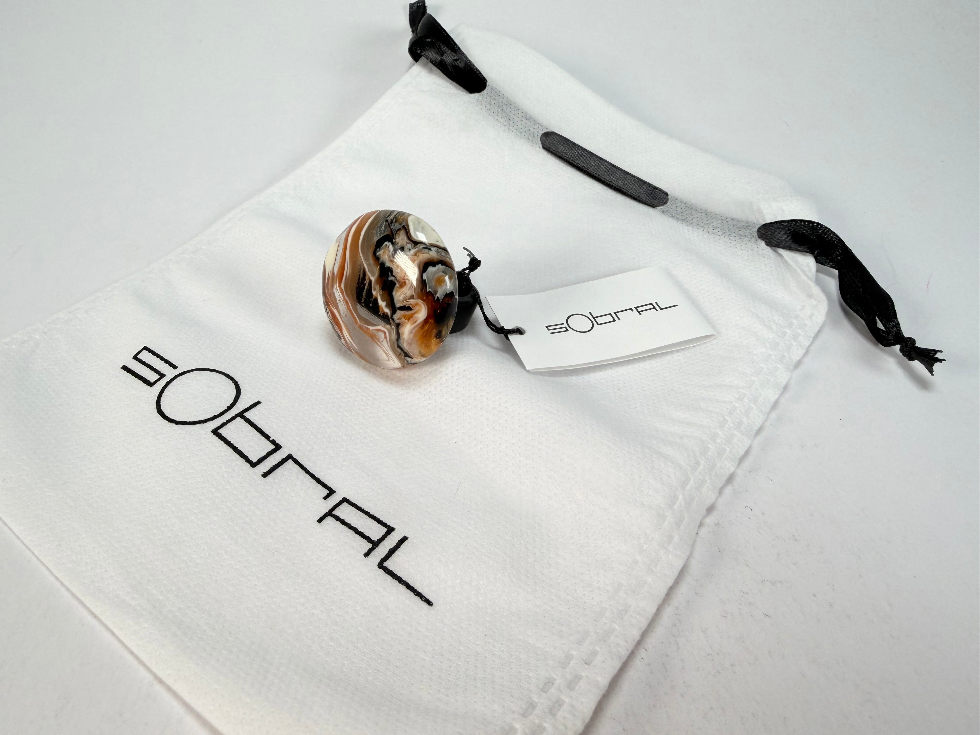 Sobral - Carmelo "Onda Circle" Resin Ring ( 005324 ) - Size UK S / US 9