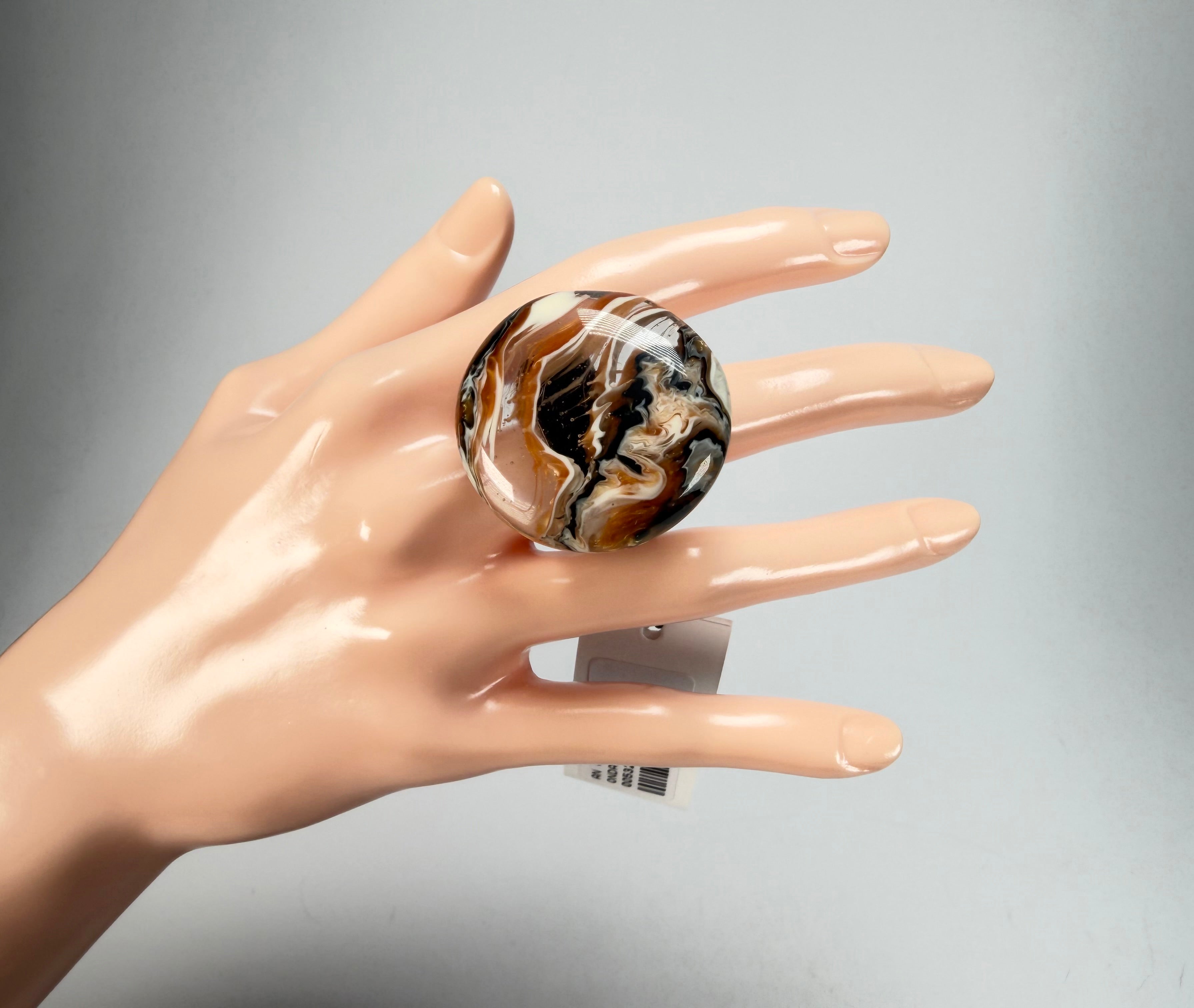 Sobral - Carmelo "Onda Circle" Resin Ring ( 005324 ) - Size UK S / US 9