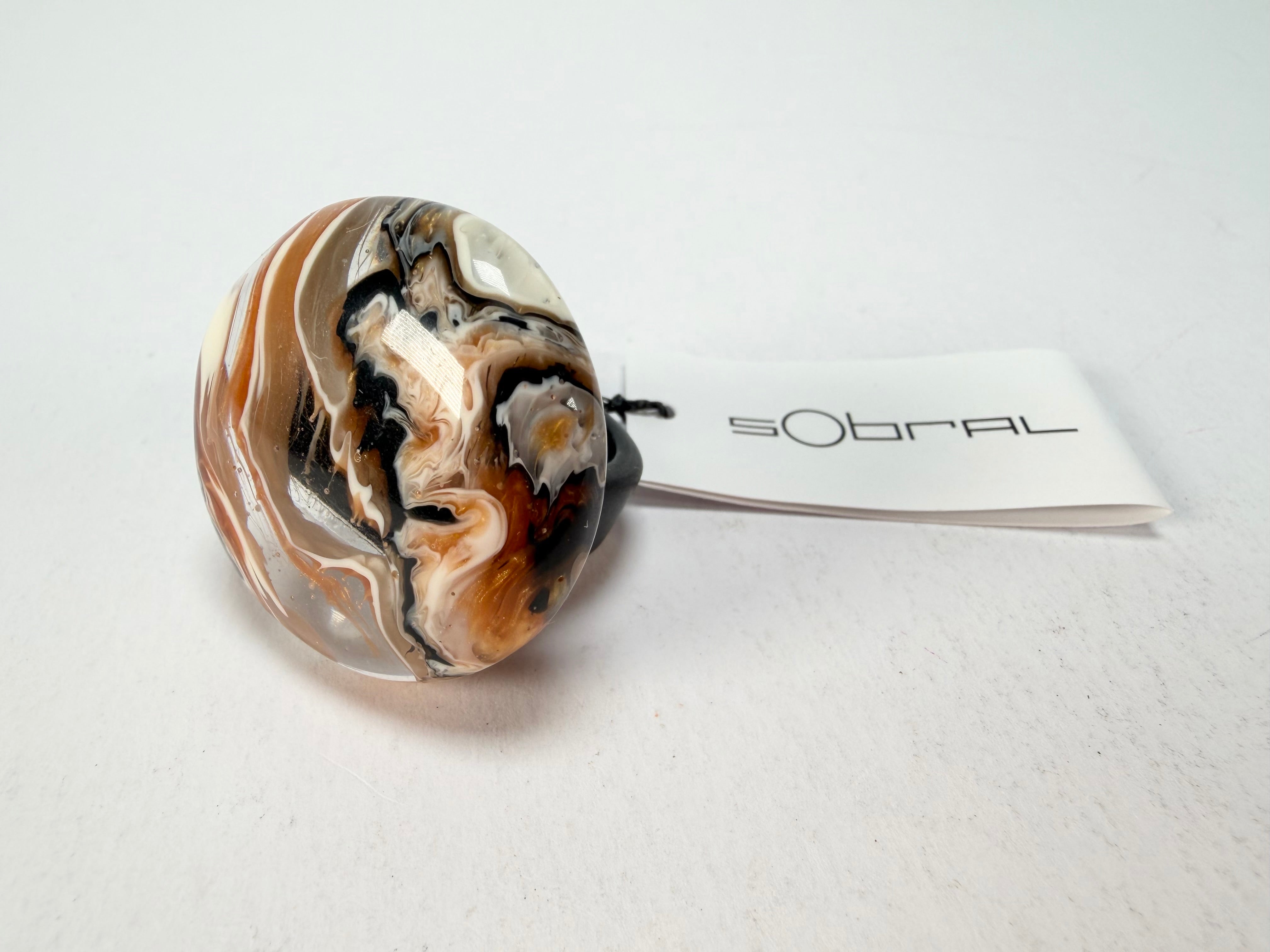 Sobral - Carmelo "Onda Circle" Resin Ring ( 005324 ) - Size UK S / US 9