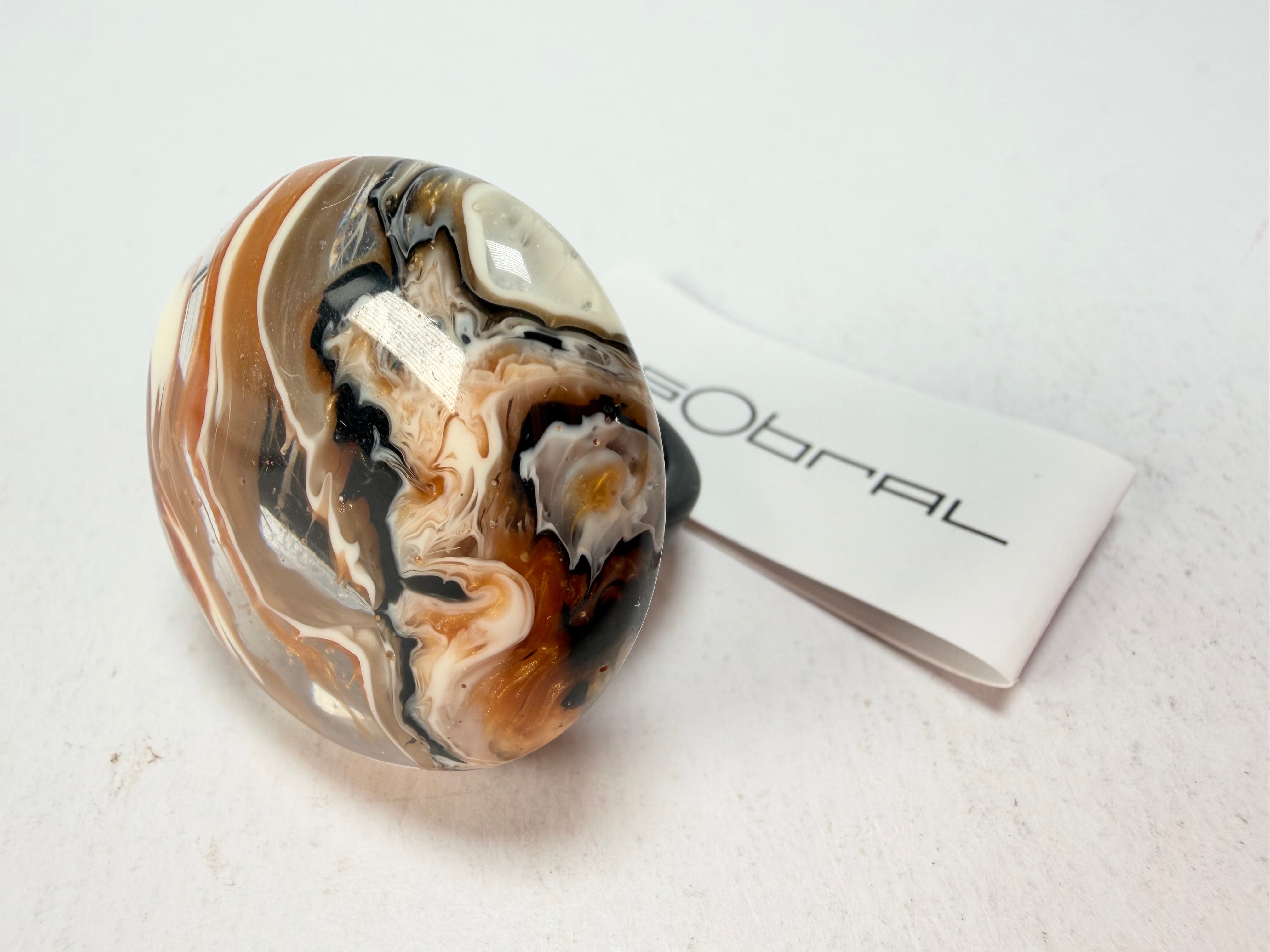 Sobral - Carmelo "Onda Circle" Resin Ring ( 005324 ) - Size UK S / US 9