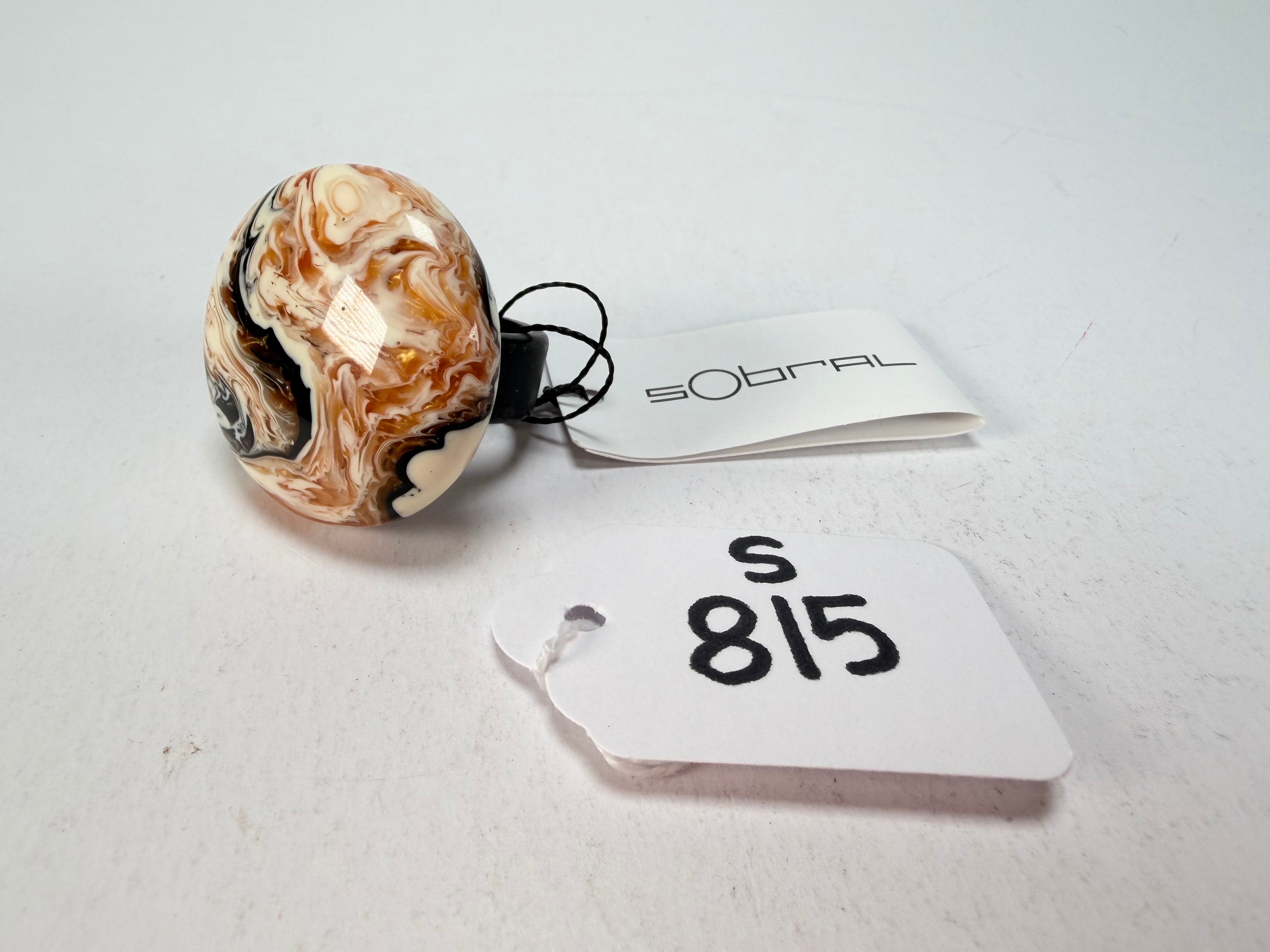 Sobral - Carmelo "Onda Circle" Resin Ring ( 005324 ) - Size UK U / US 10