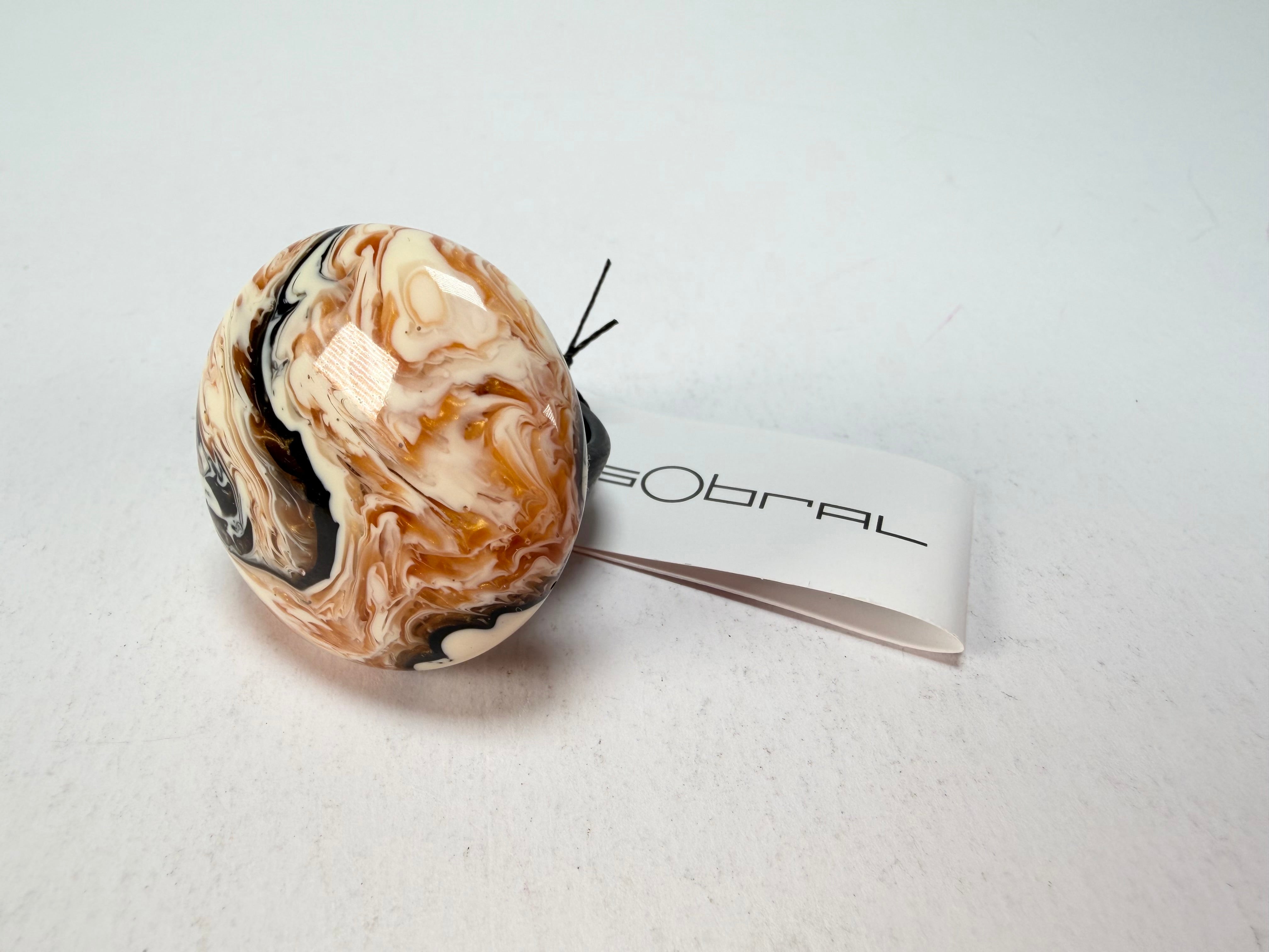 Sobral - Carmelo "Onda Circle" Resin Ring ( 005324 ) - Size UK U / US 10