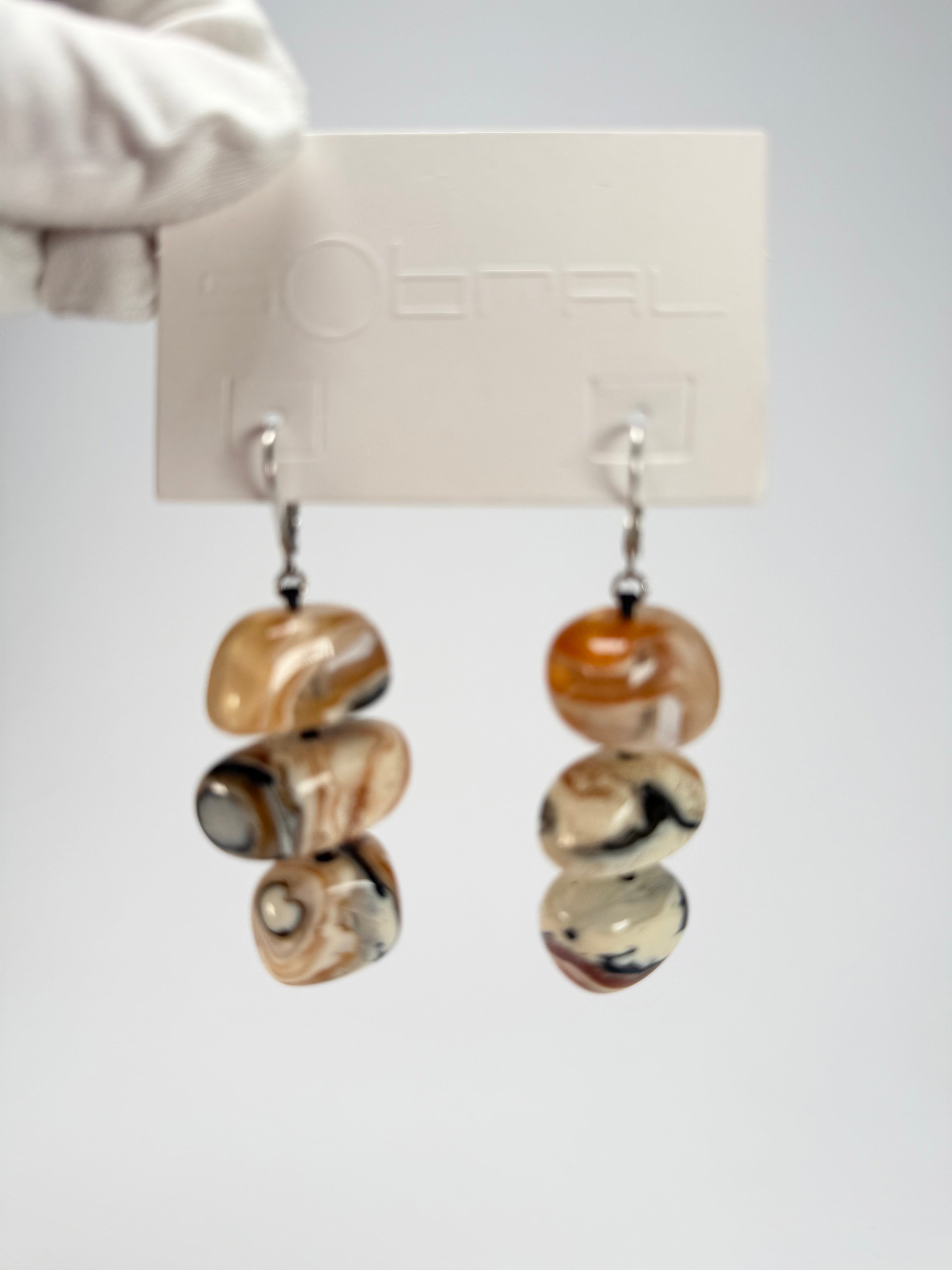 Sobral - Carmelo "Triple Stack" Studio Creation Resin Earrings ( 000000 )