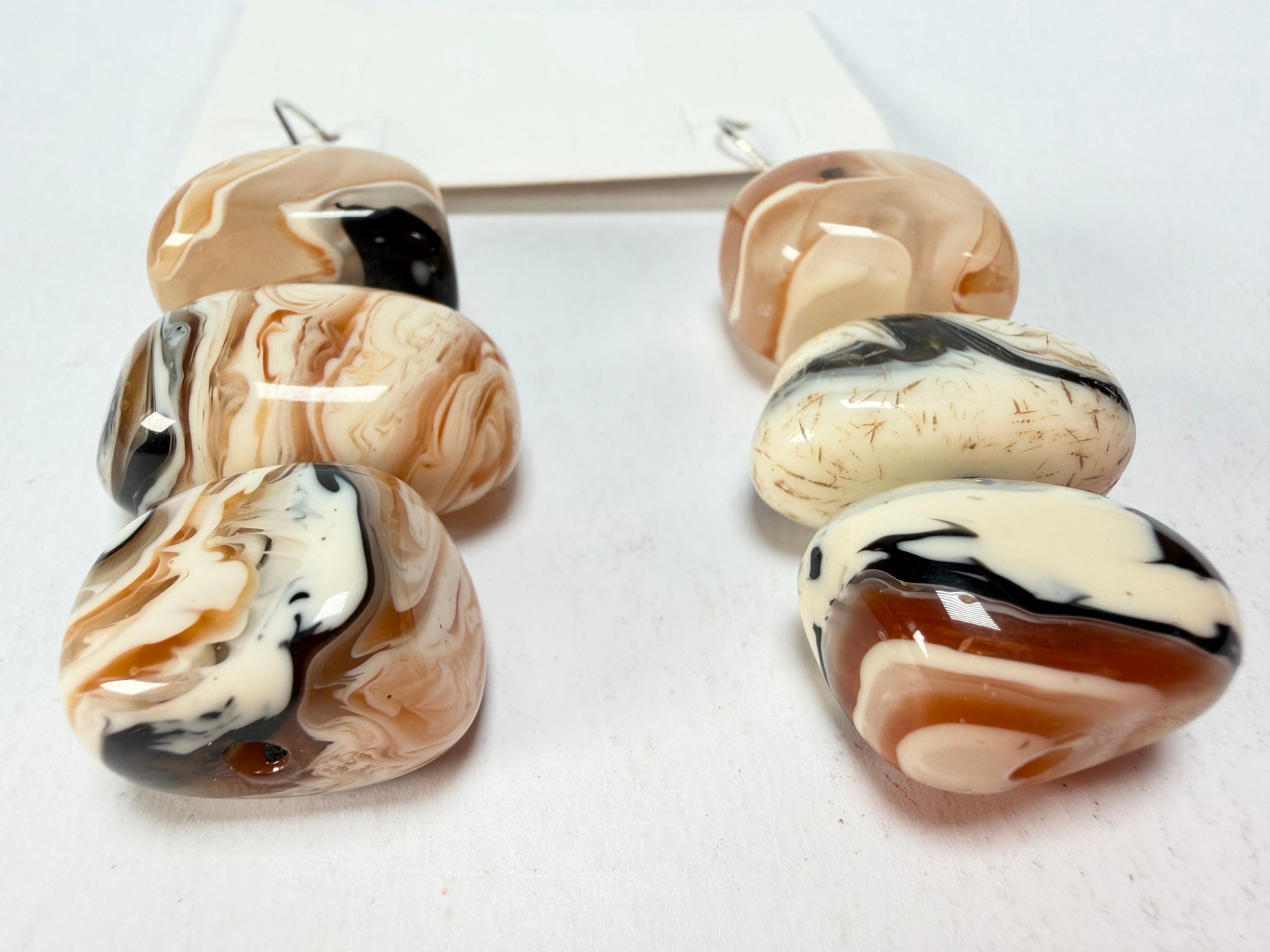 Sobral - Carmelo "Triple Stack" Studio Creation Resin Earrings ( 000000 )