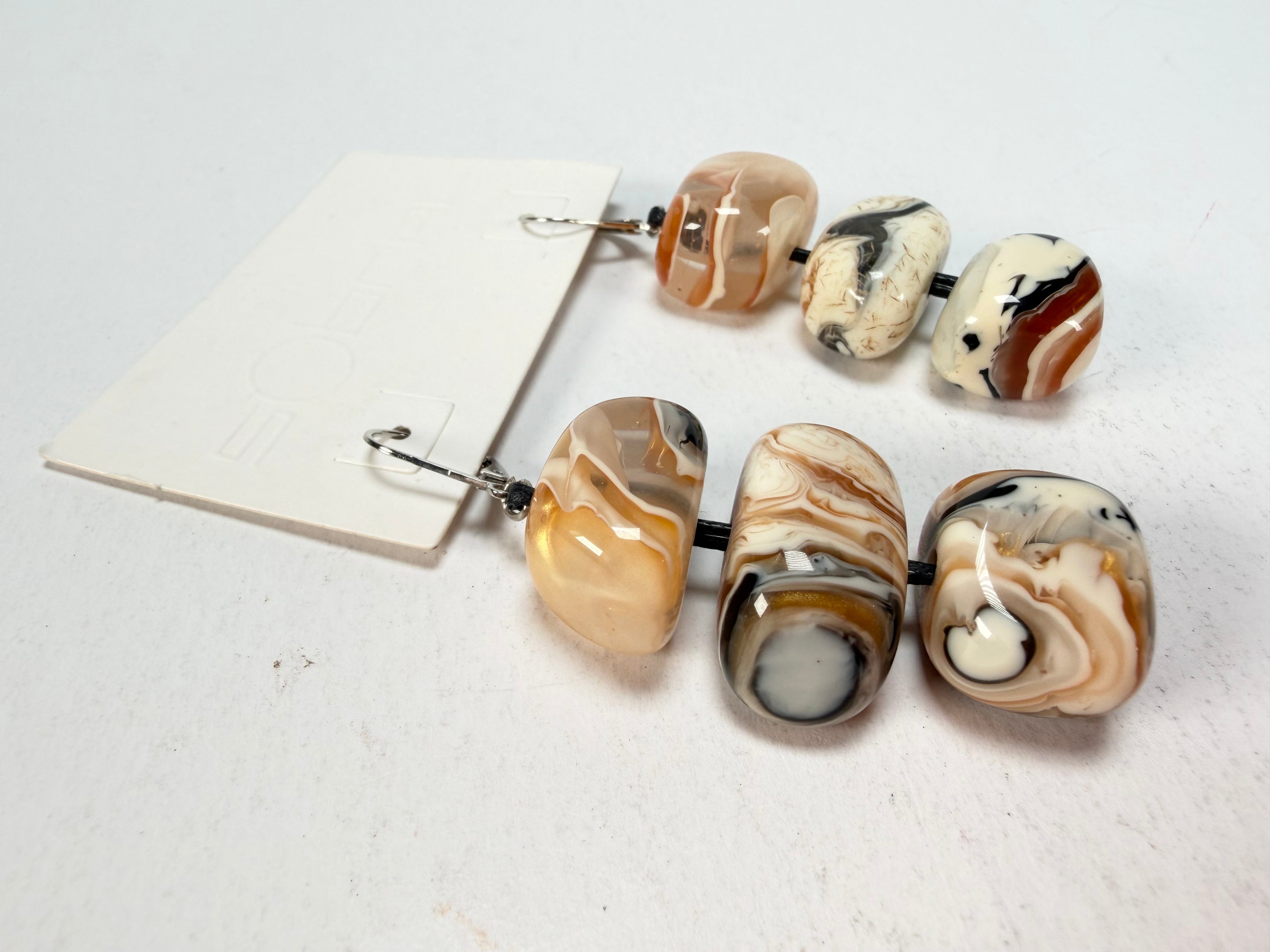 Sobral - Carmelo "Triple Stack" Studio Creation Resin Earrings ( 000000 )