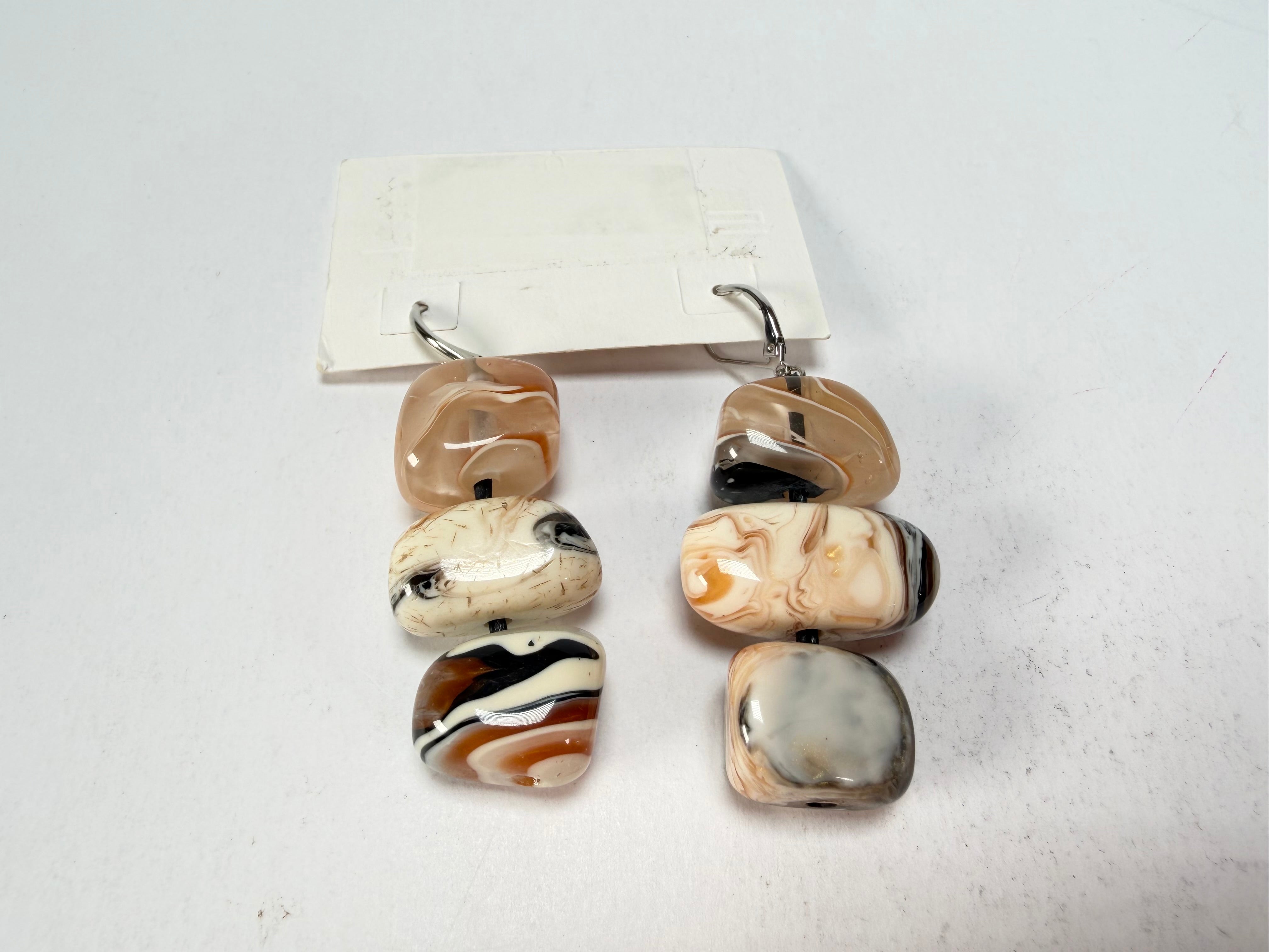 Sobral - Carmelo "Triple Stack" Studio Creation Resin Earrings ( 000000 )