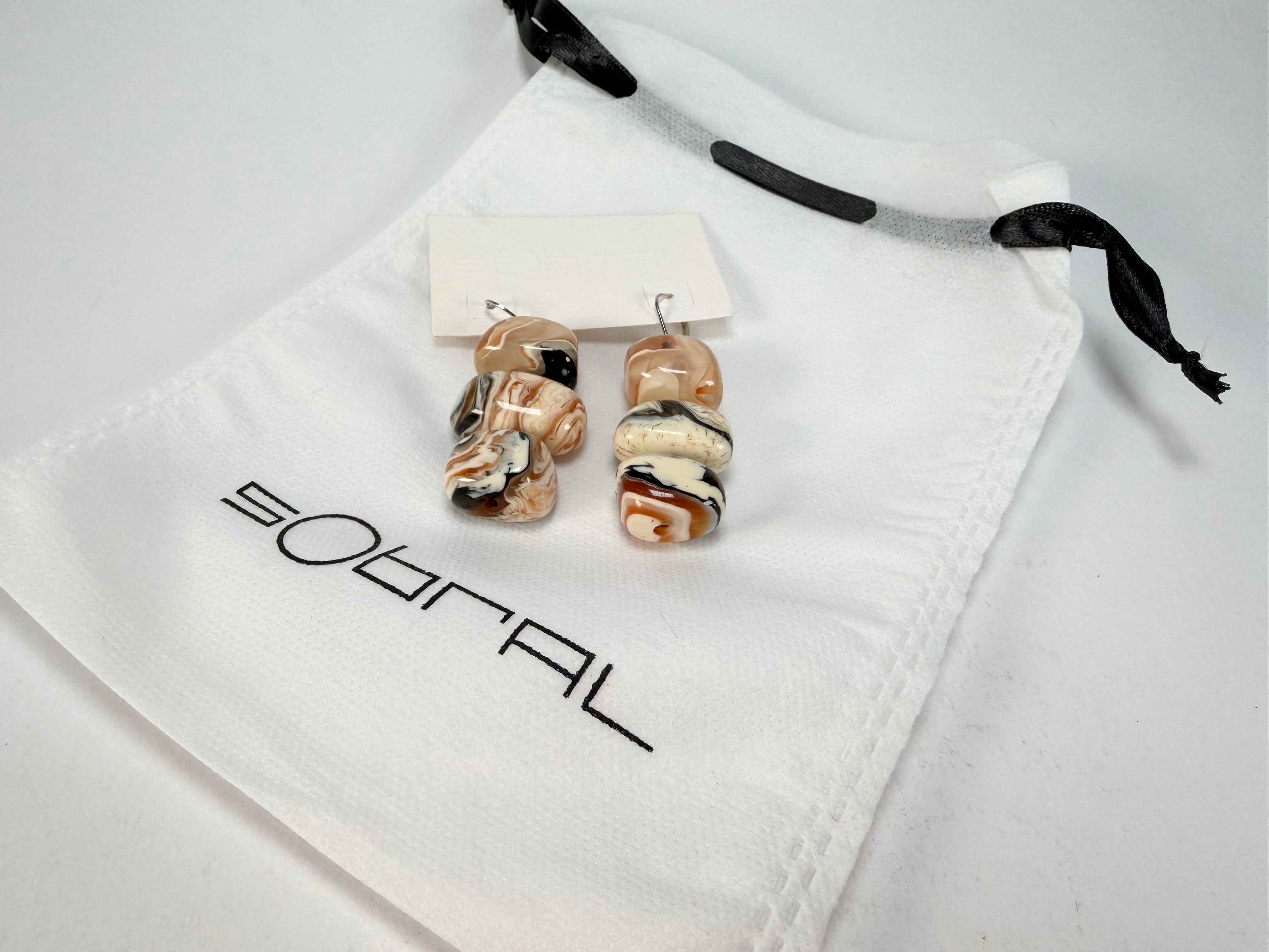 Sobral - Carmelo "Triple Stack" Studio Creation Resin Earrings ( 000000 )
