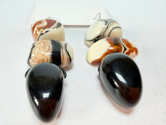 Sobral - Carmelo & Black "Triple Stack" Studio Creation Resin Earrings ( 000000 )