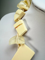 Sobral - Indiana "Aventuras" Marfim Cream Mix 110cm Resin Necklace ( 000038 )