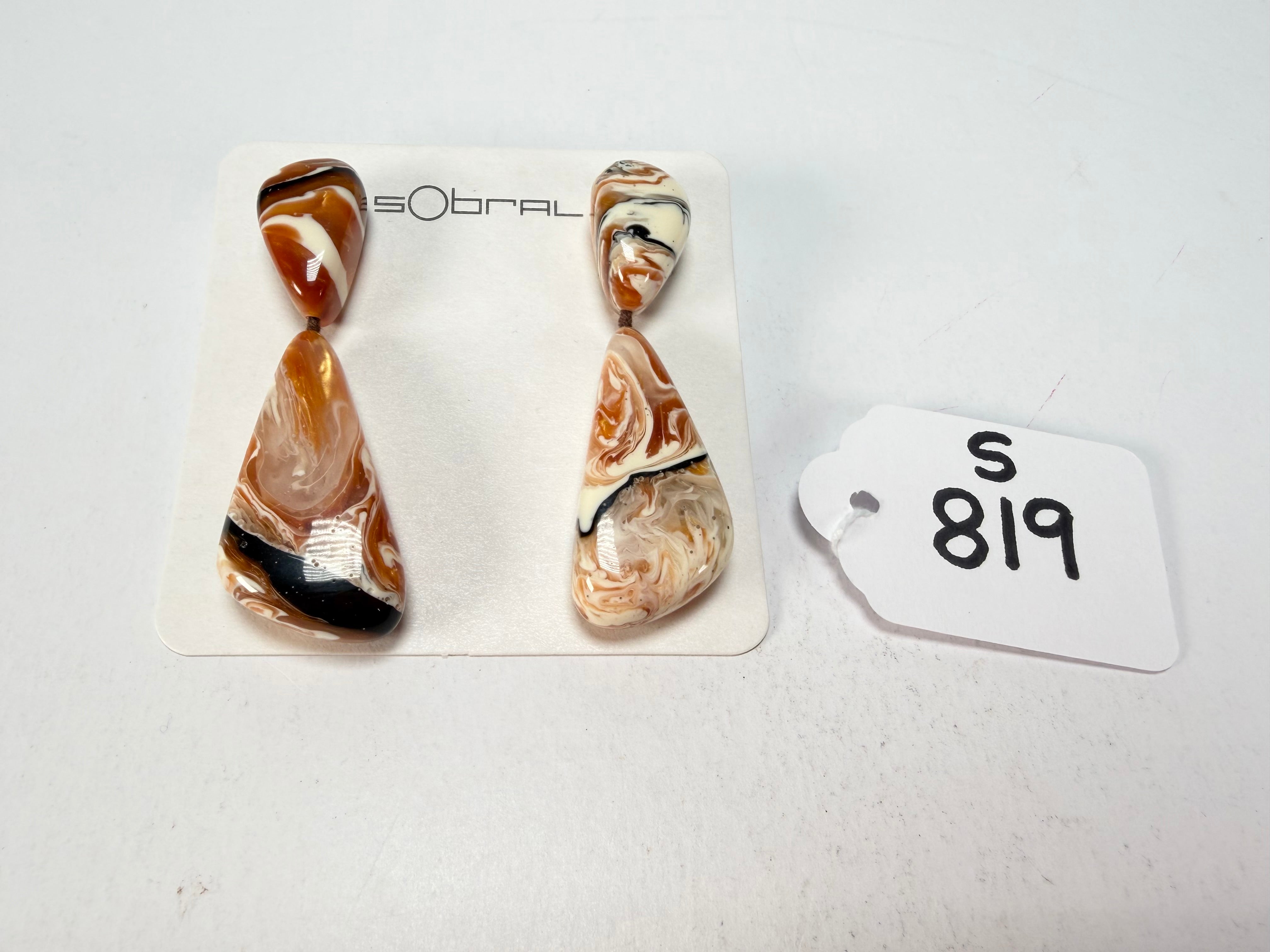 Sobral - Carmelo "Vague" Resin Earrings ( 005326 )