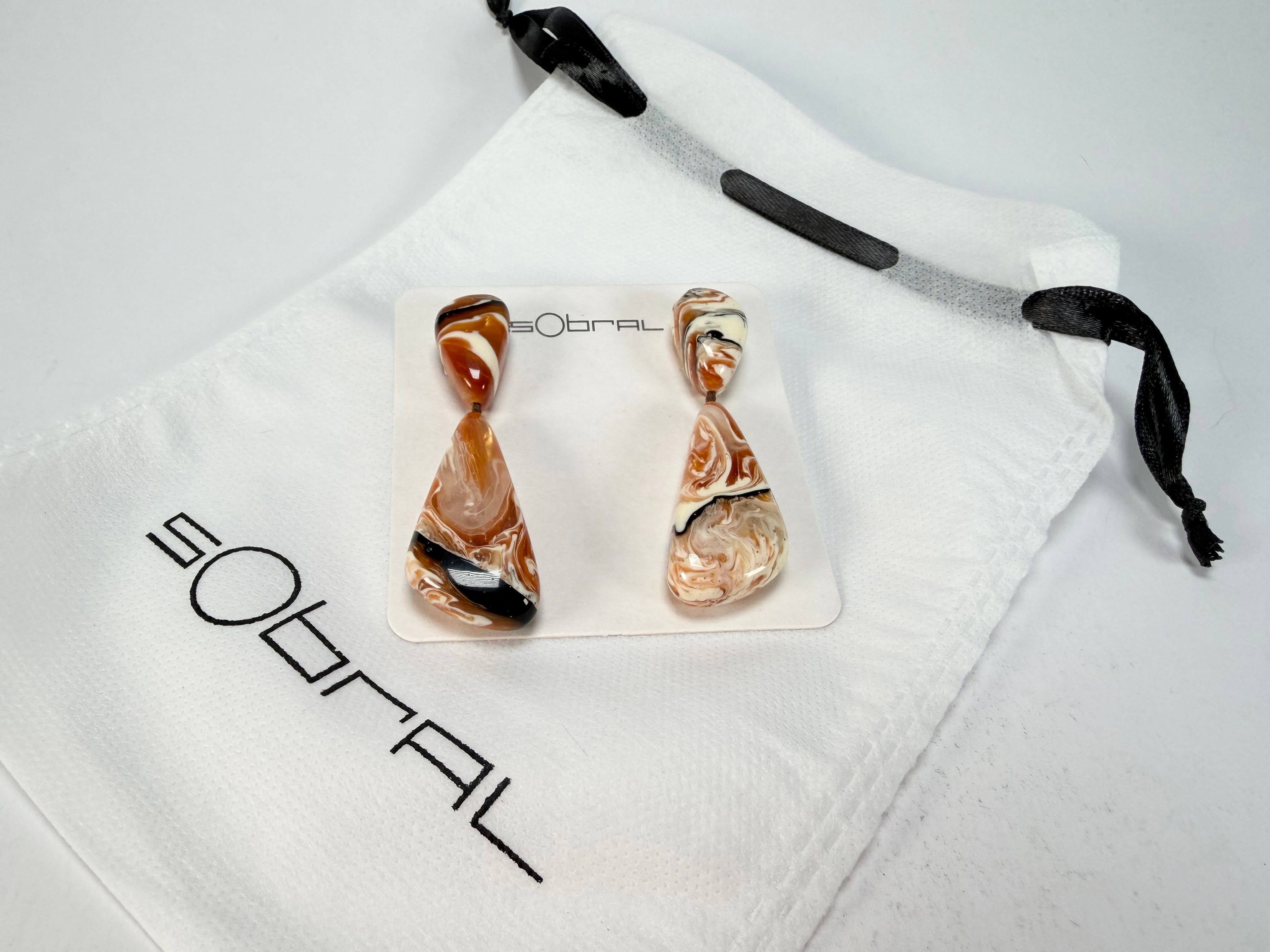 Sobral - Carmelo "Vague" Resin Earrings ( 005326 )