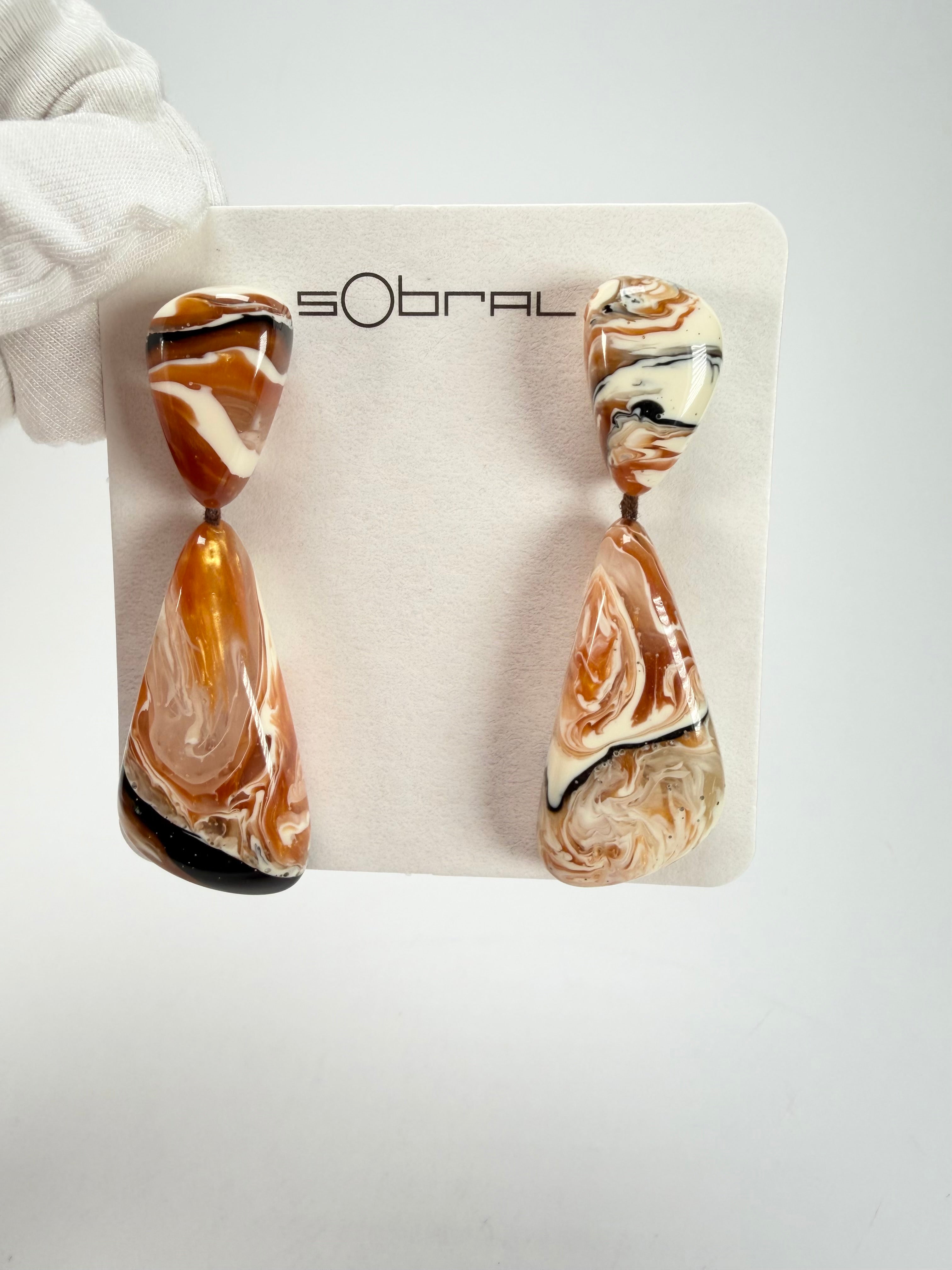 Sobral - Carmelo "Vague" Resin Earrings ( 005326 )