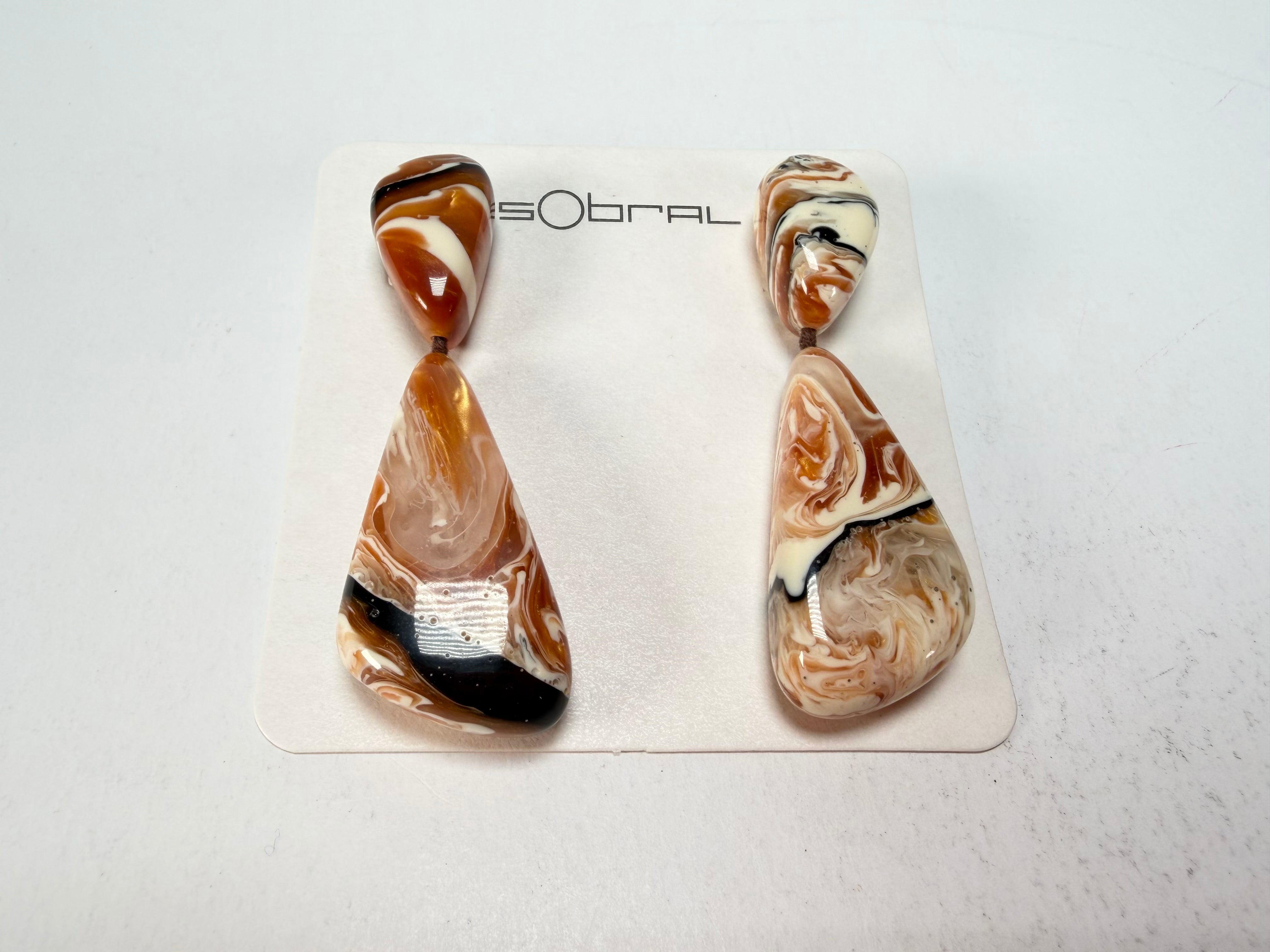 Sobral - Carmelo "Vague" Resin Earrings ( 005326 )
