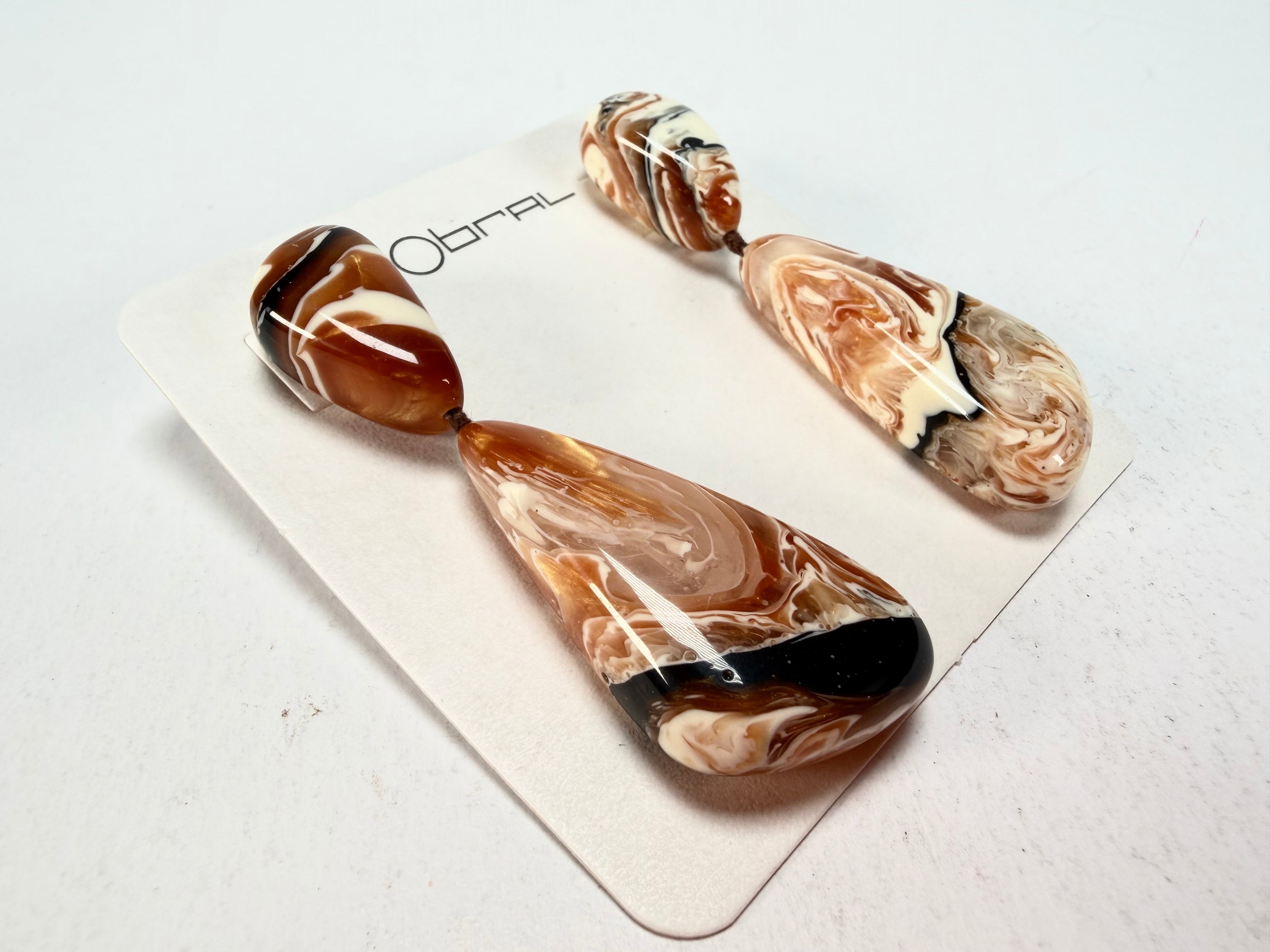 Sobral - Carmelo "Vague" Resin Earrings ( 005326 )