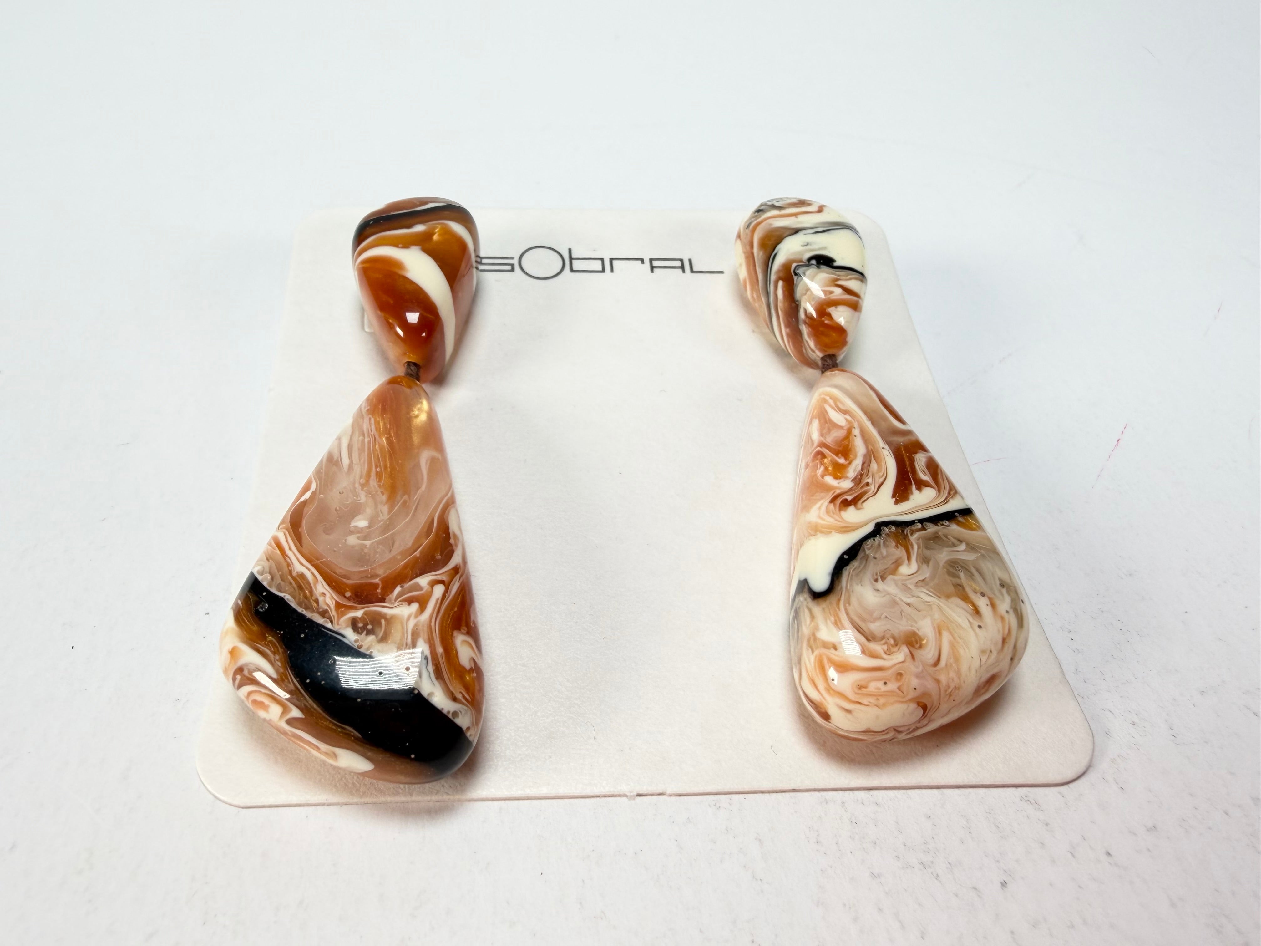 Sobral - Carmelo "Vague" Resin Earrings ( 005326 )