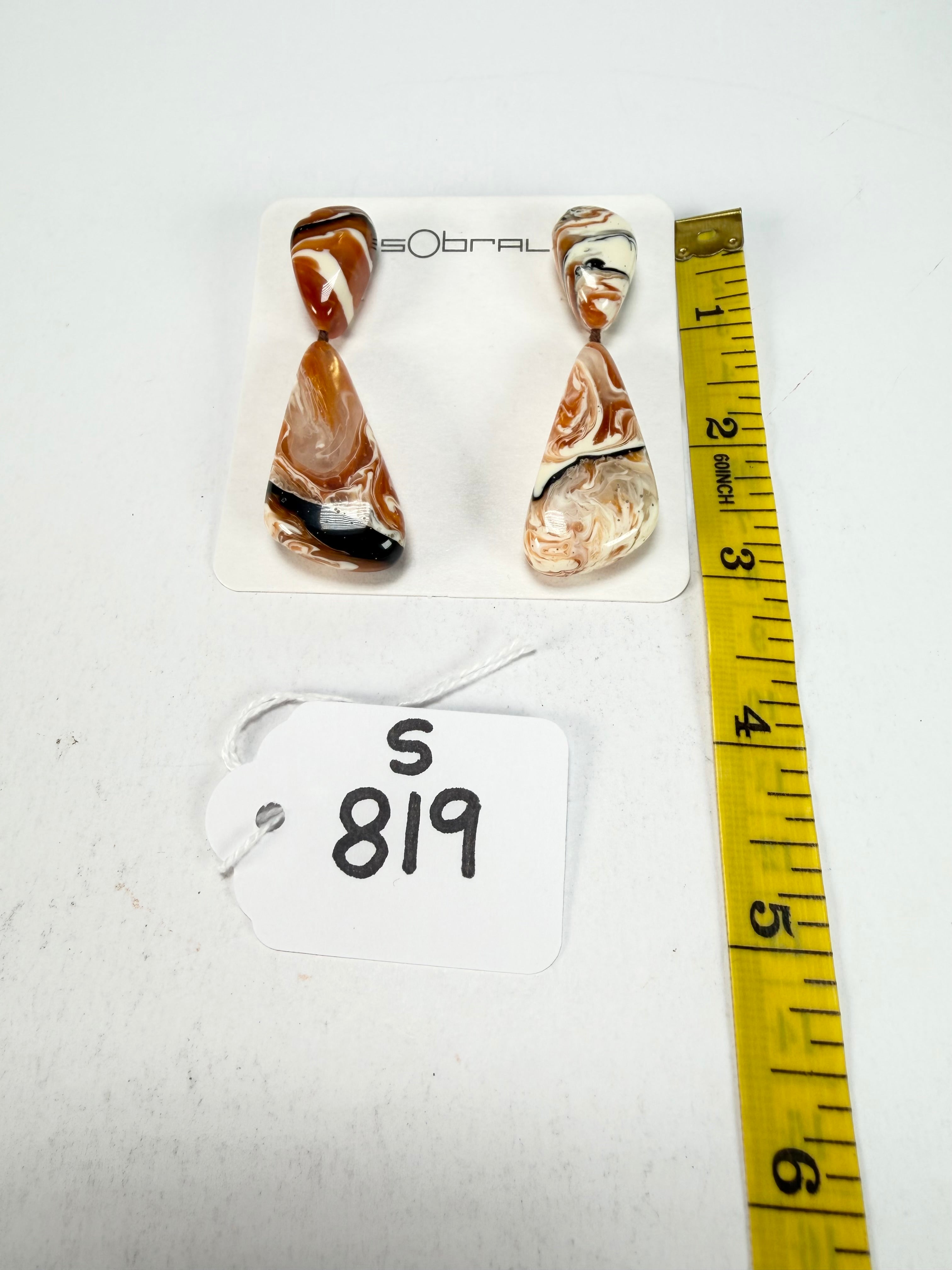 Sobral - Carmelo "Vague" Resin Earrings ( 005326 )