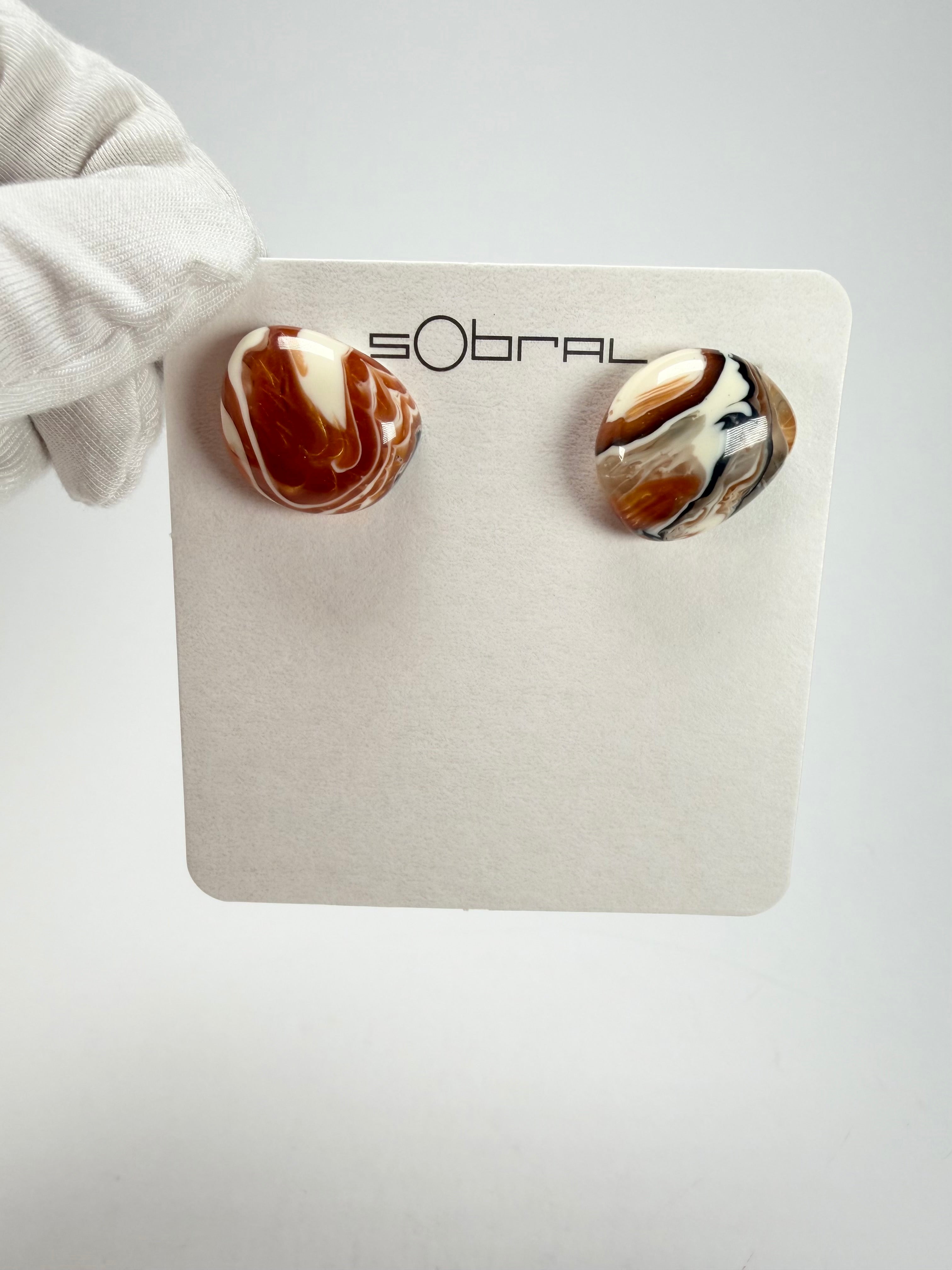 Sobral - Carmelo "Wave" Resin Earrings ( 005330 )