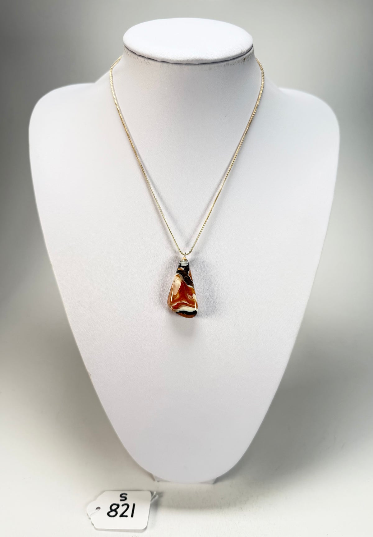 Sobral - Carmelo "Vague" Resin AG Sliver Necklace ( 005328 )