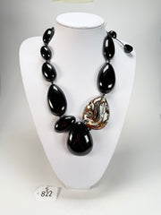 Sobral - Carmelo & Black "Elen" Resin Necklace ( 005411 )