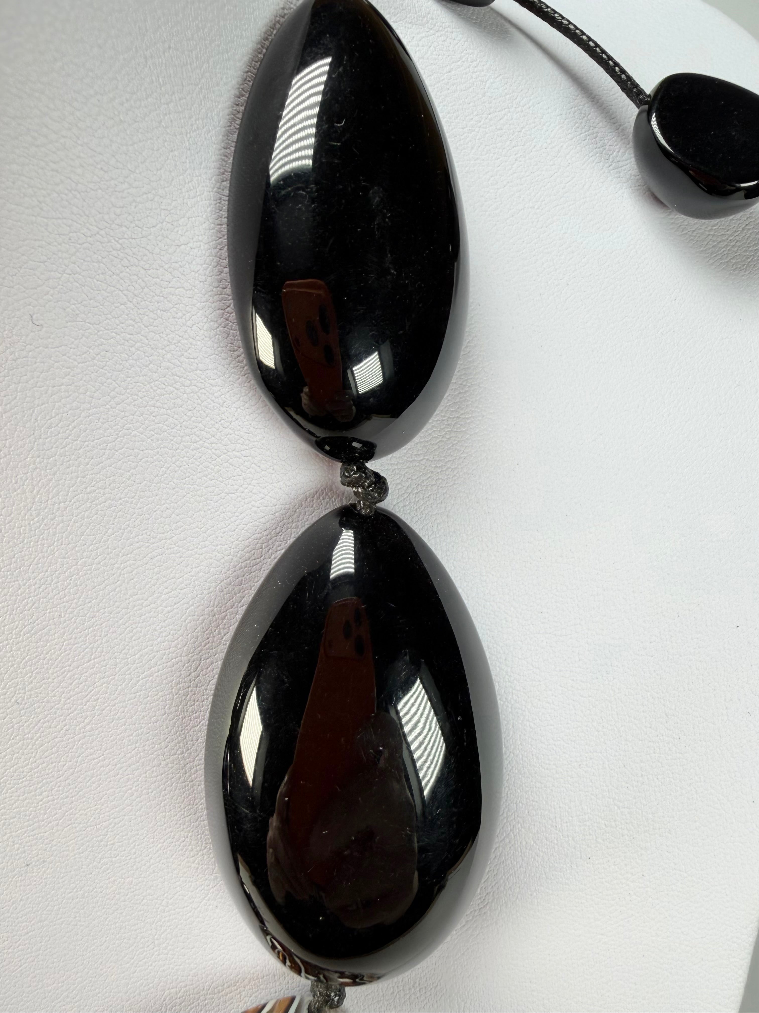 Sobral - Carmelo & Black "Elen" Resin Necklace ( 005411 )