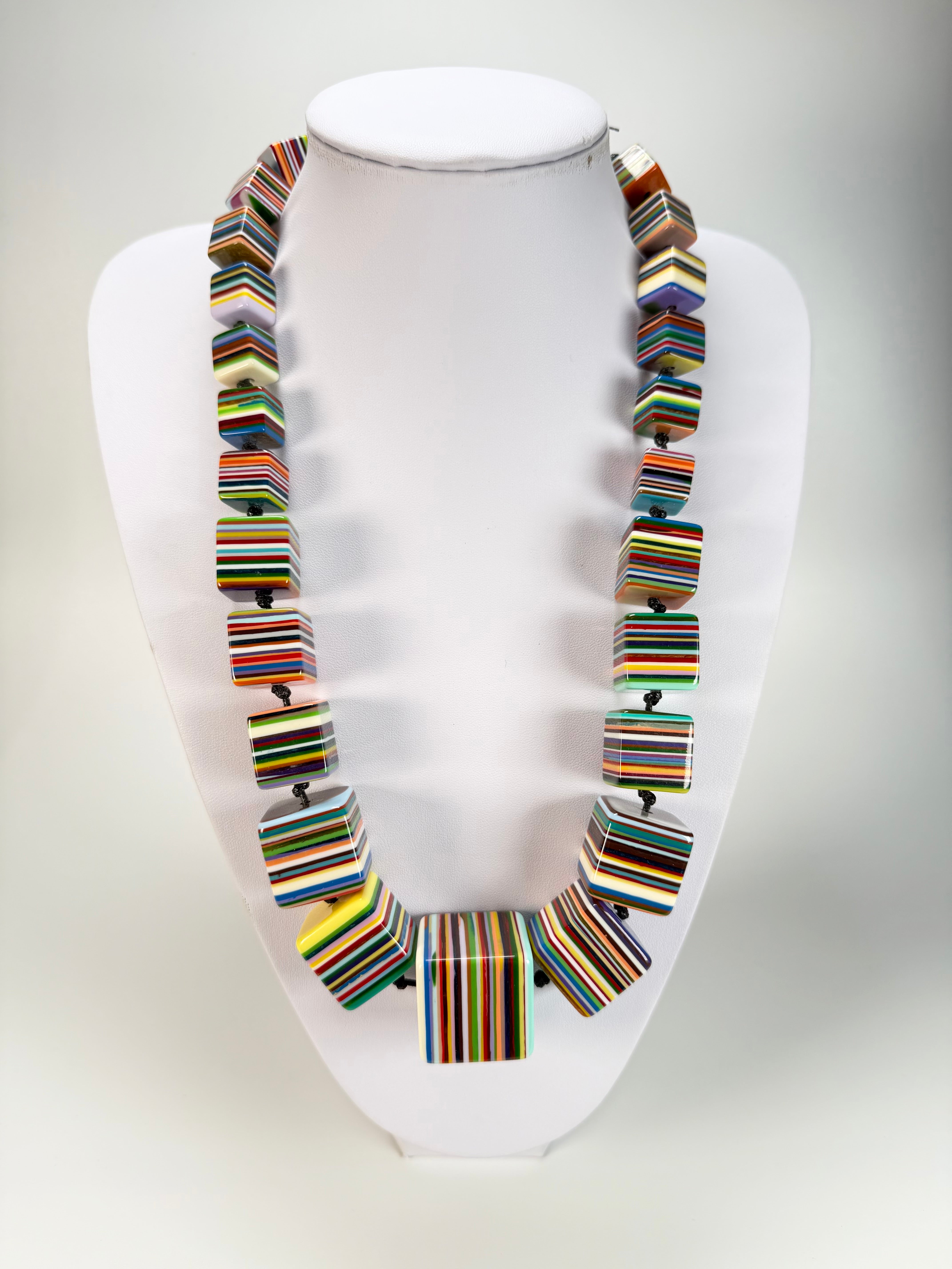 Sobral - Pop Art "K" Multi Cubes Resin Necklace ( 003624 )