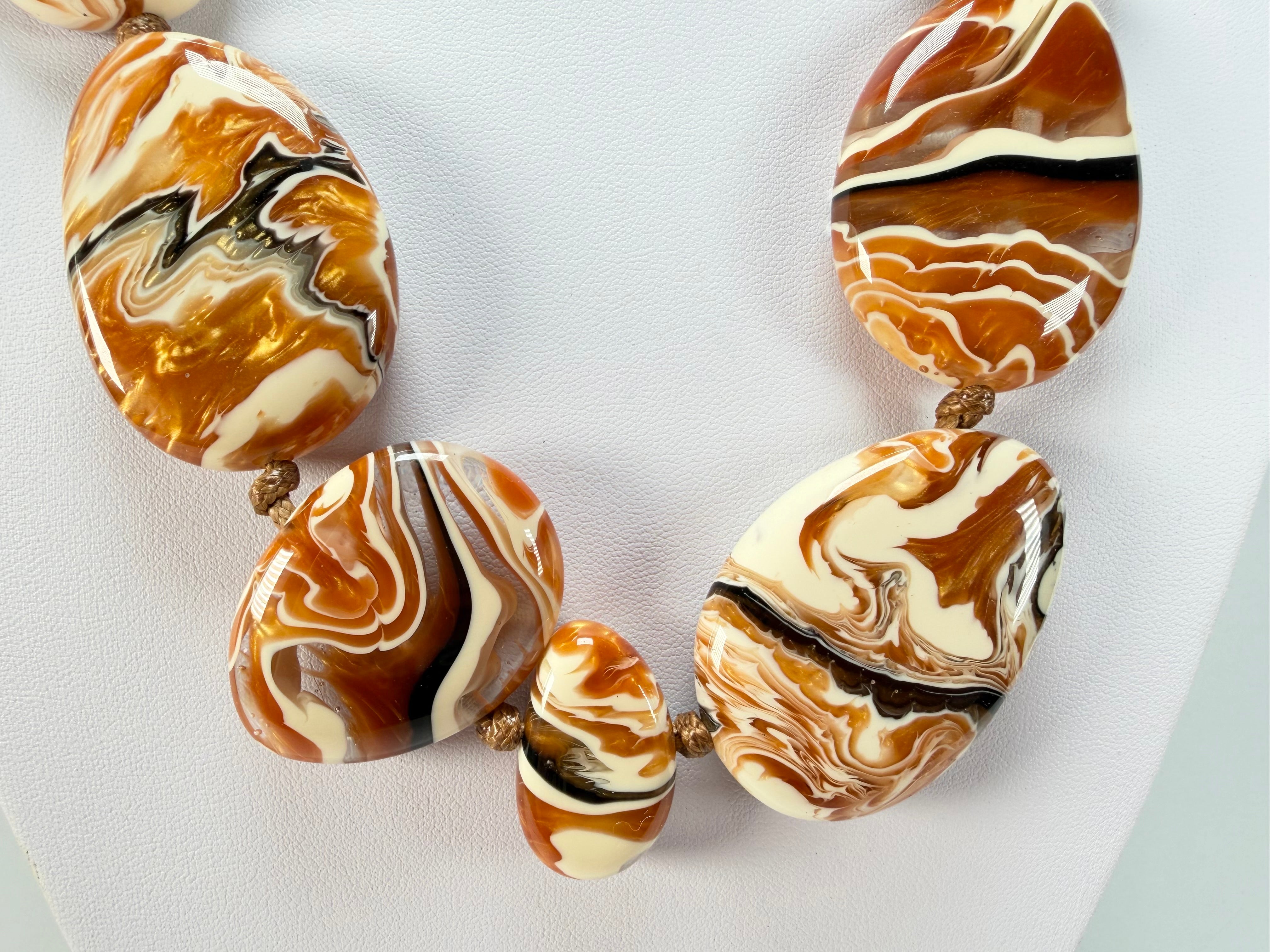 Sobral - Carmelo "Onda Lisi" Resin Necklace ( 004578 )