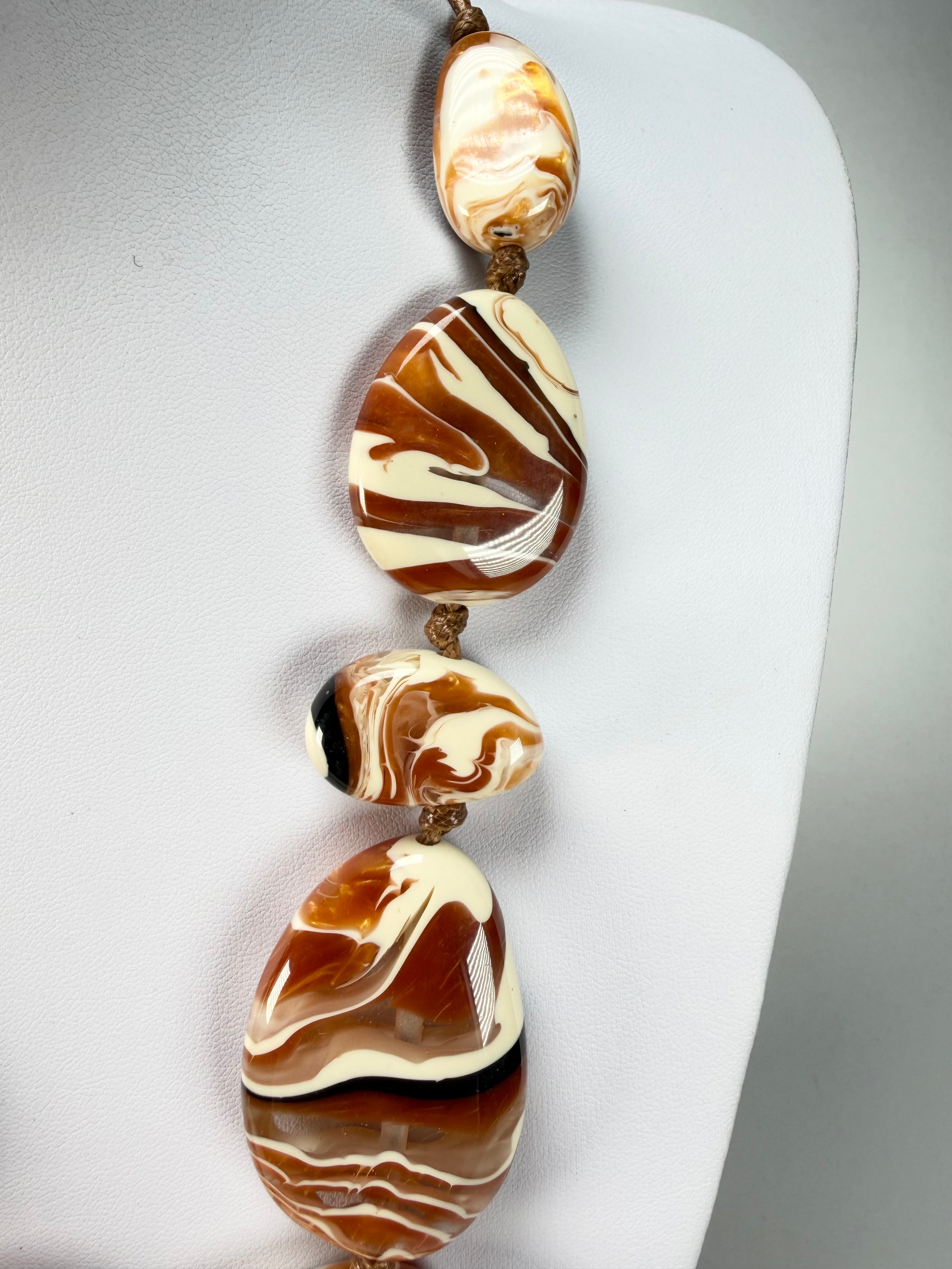 Sobral - Carmelo "Onda Lisi" Resin Necklace ( 004578 )