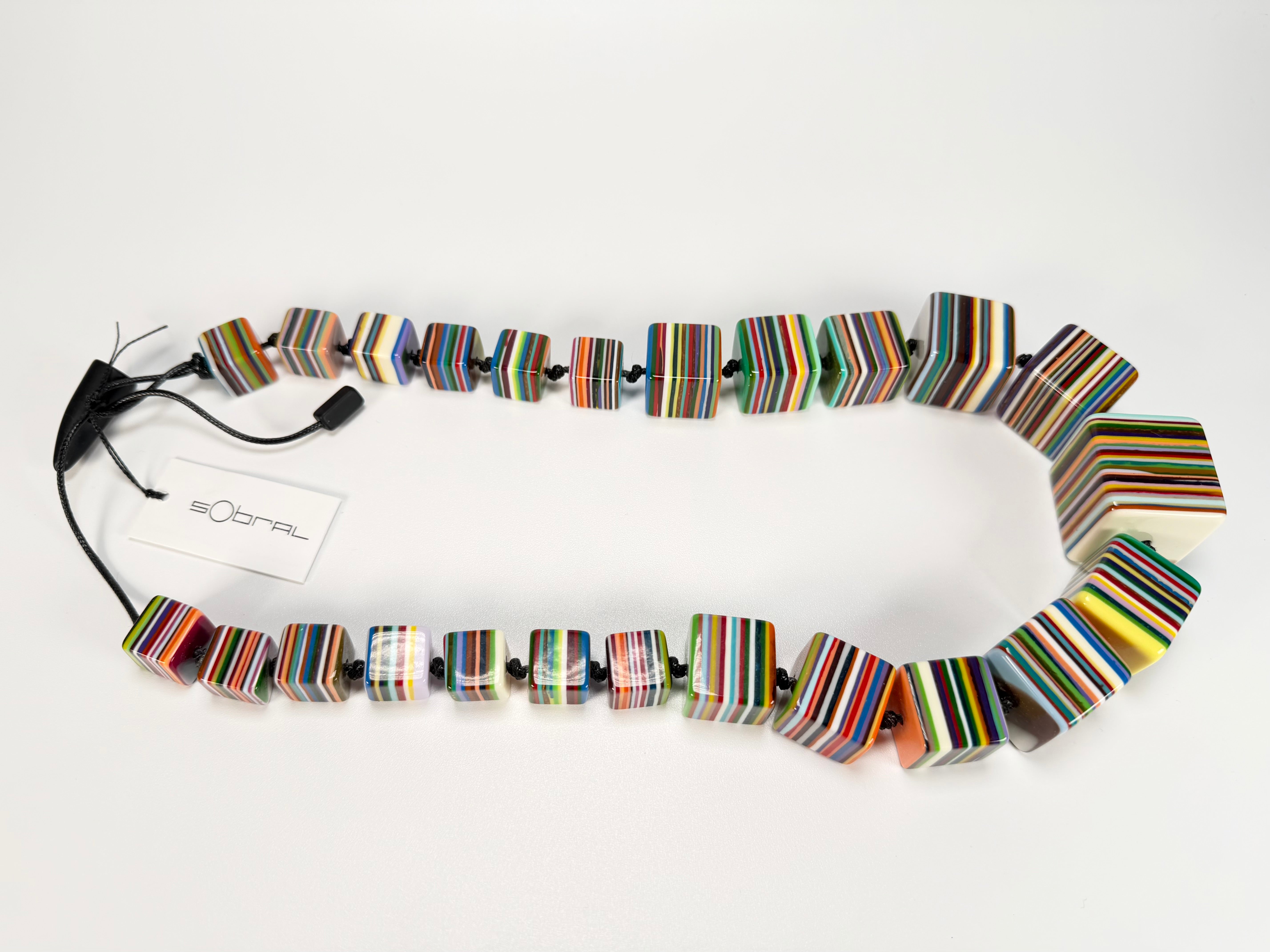Sobral - Pop Art "K" Multi Cubes Resin Necklace ( 003624 )