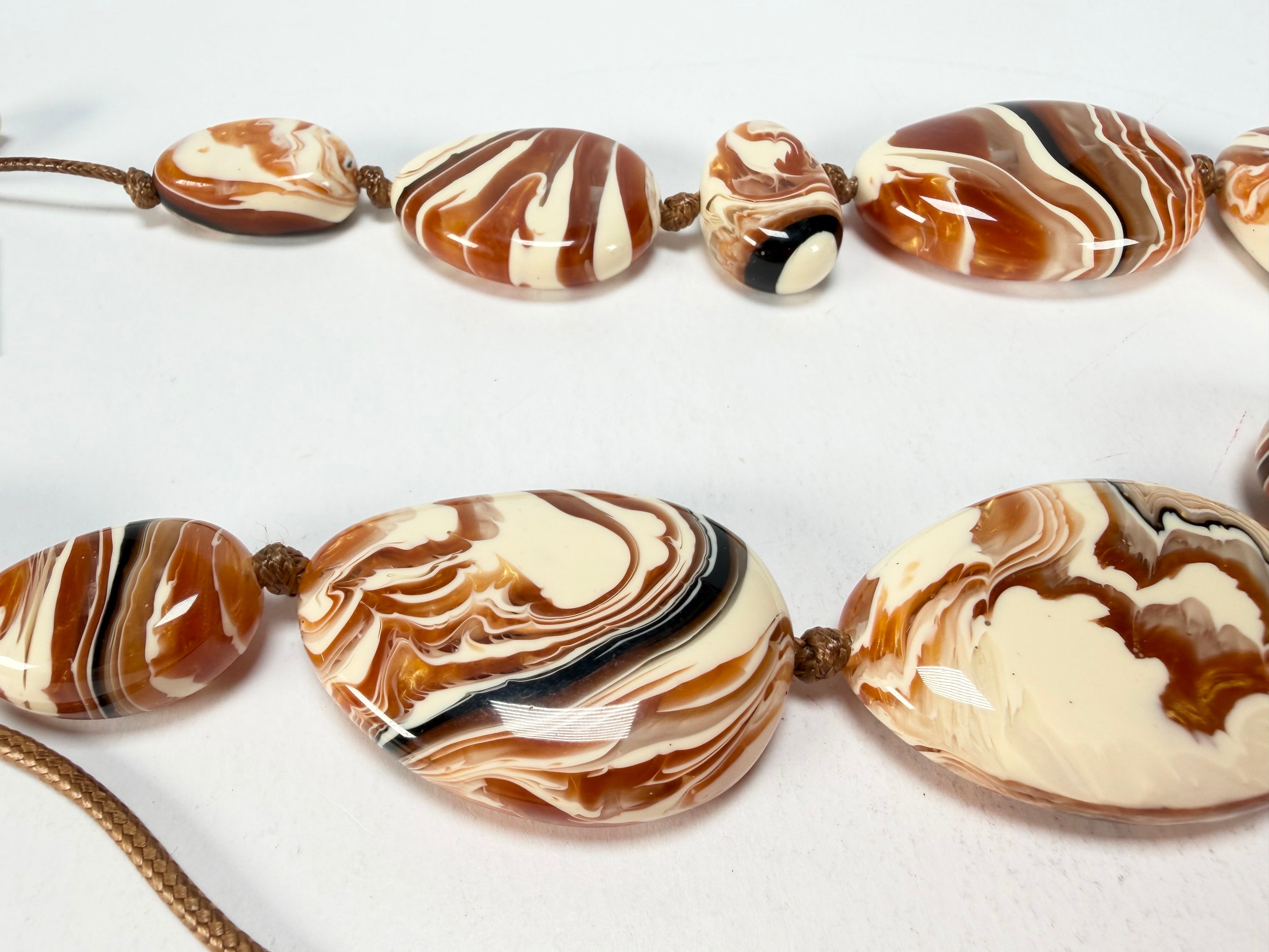 Sobral - Carmelo "Onda Lisi" Resin Necklace ( 004578 )