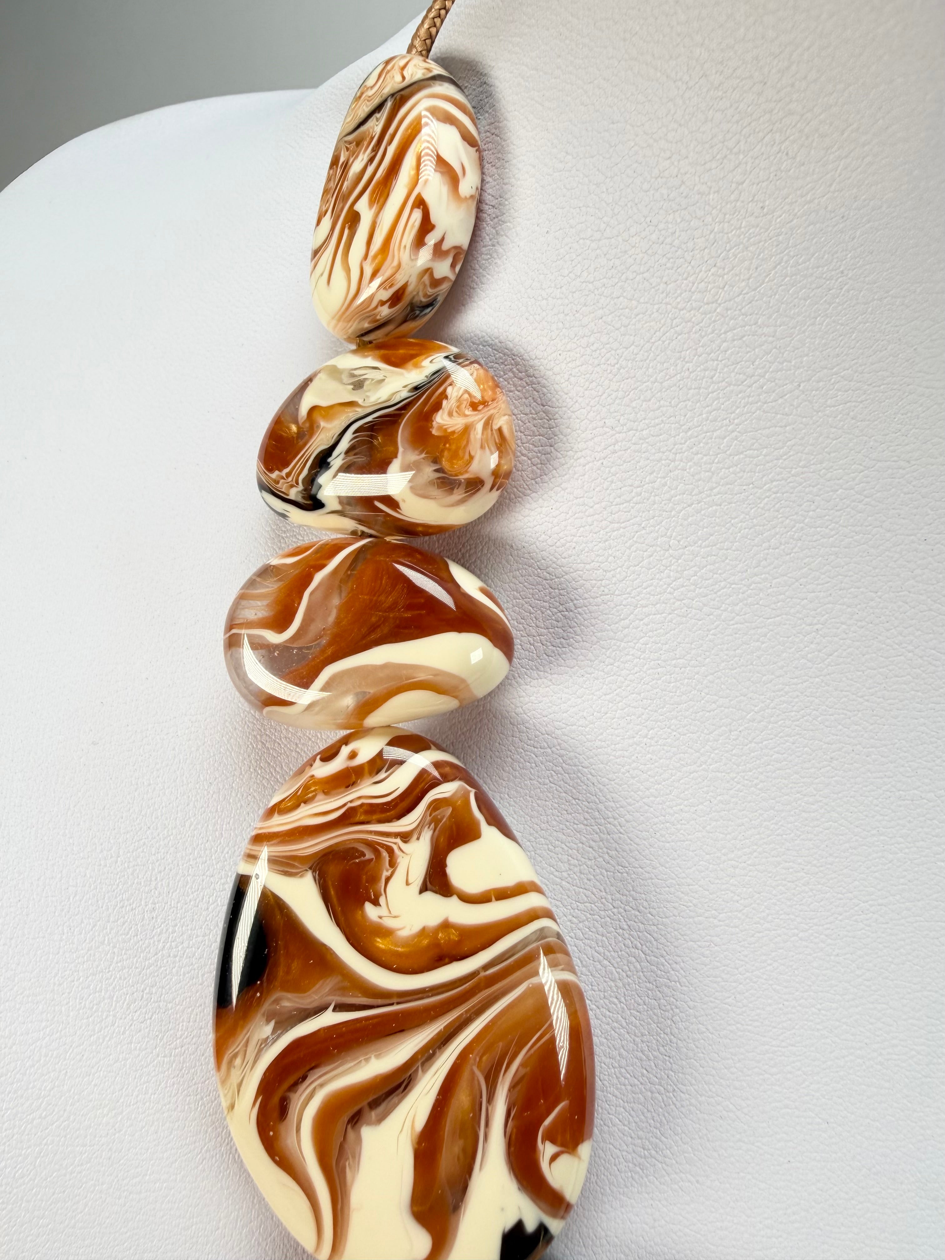 Sobral - Carmelo & Black "Lisi" Studio Creation Resin Necklace ( 000000 )