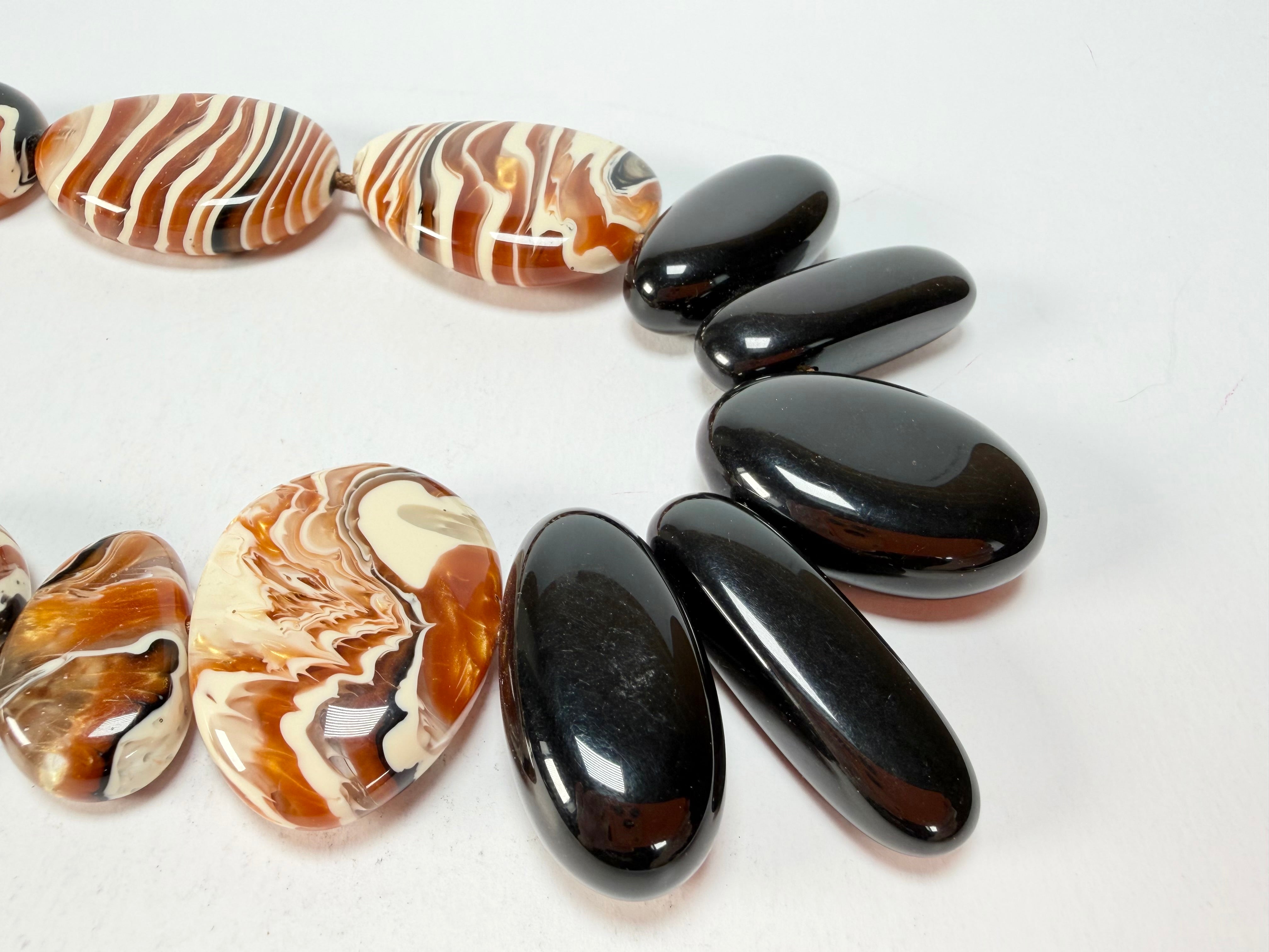 Sobral - Carmelo & Black "Lisi" Studio Creation Resin Necklace ( 000000 )