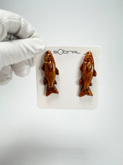 Sobral - Búzios "Praia dos Ossos" Resin Earrings ( 000000 )