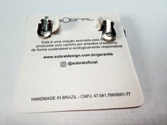 Sobral - Búzios "Praia do Forno" Resin Clip On Earrings ( 000000 )