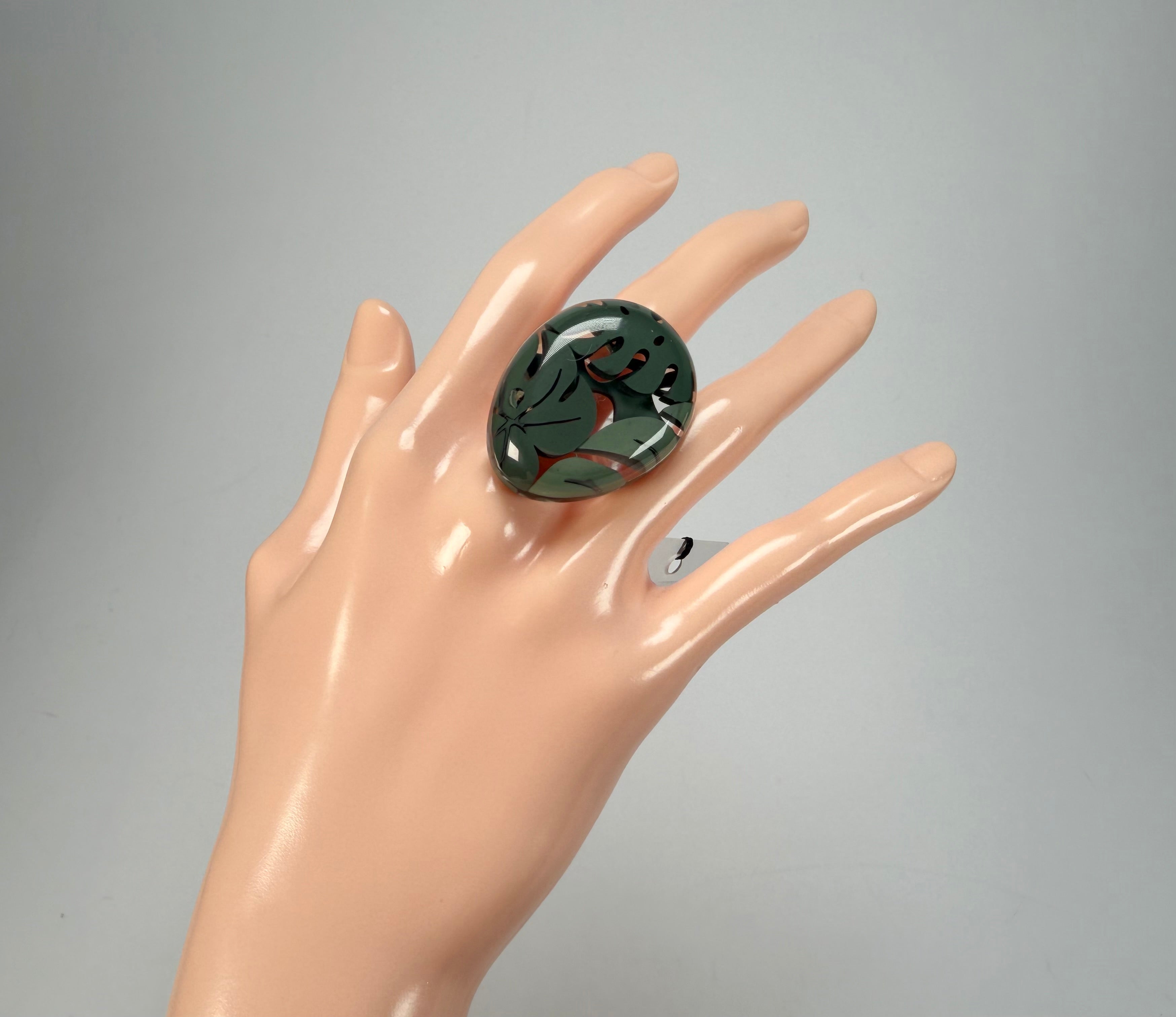 Sobral - Costela de Adão "Eva" Resin Ring ( 005528 ) - Size UK N / US 7