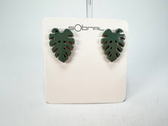 Sobral - Costela de Adão "Leaf" Resin Earrings ( 005526 )