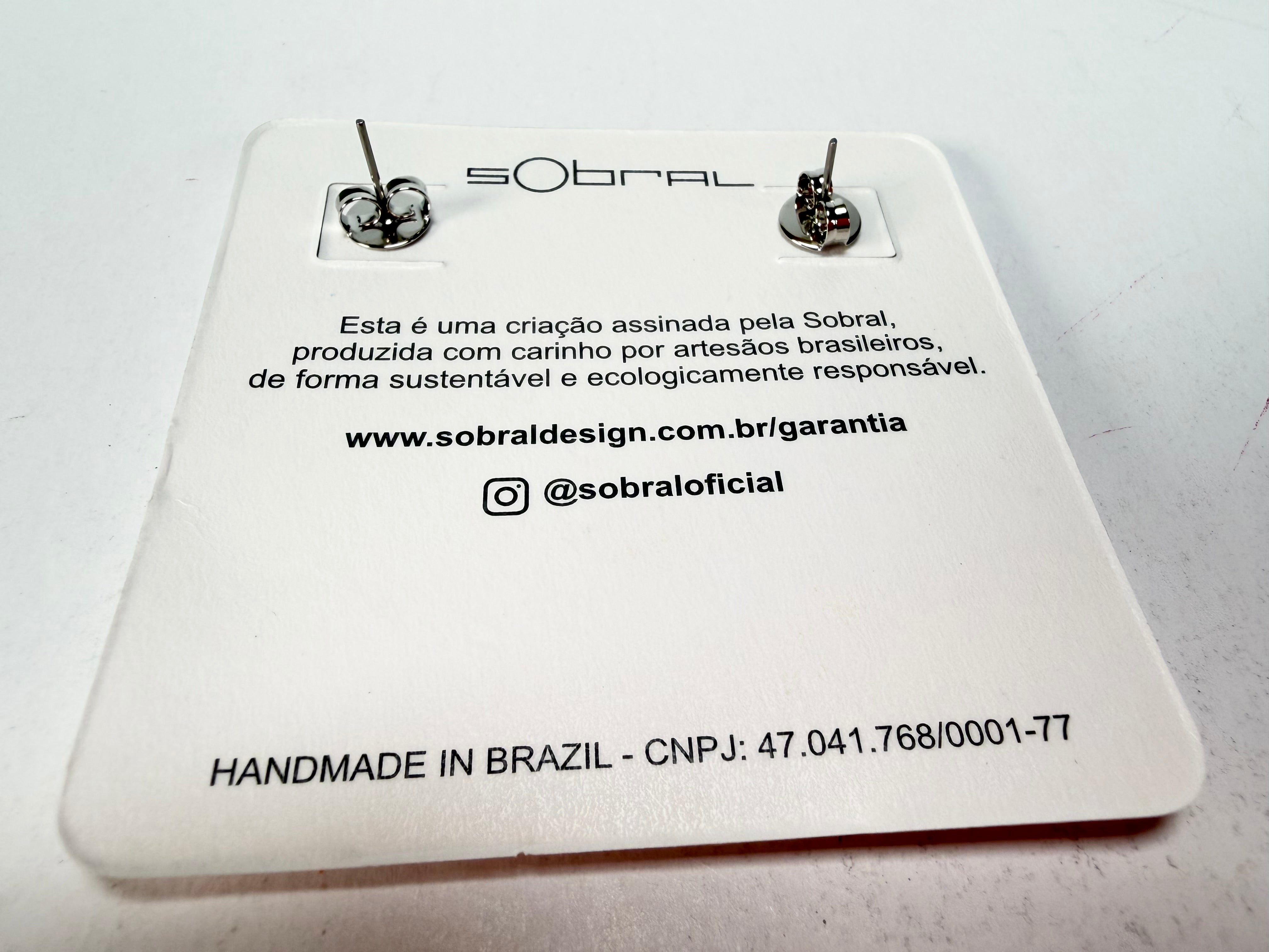 Sobral - Costela de Adão "Leaf" Resin Earrings ( 005526 )
