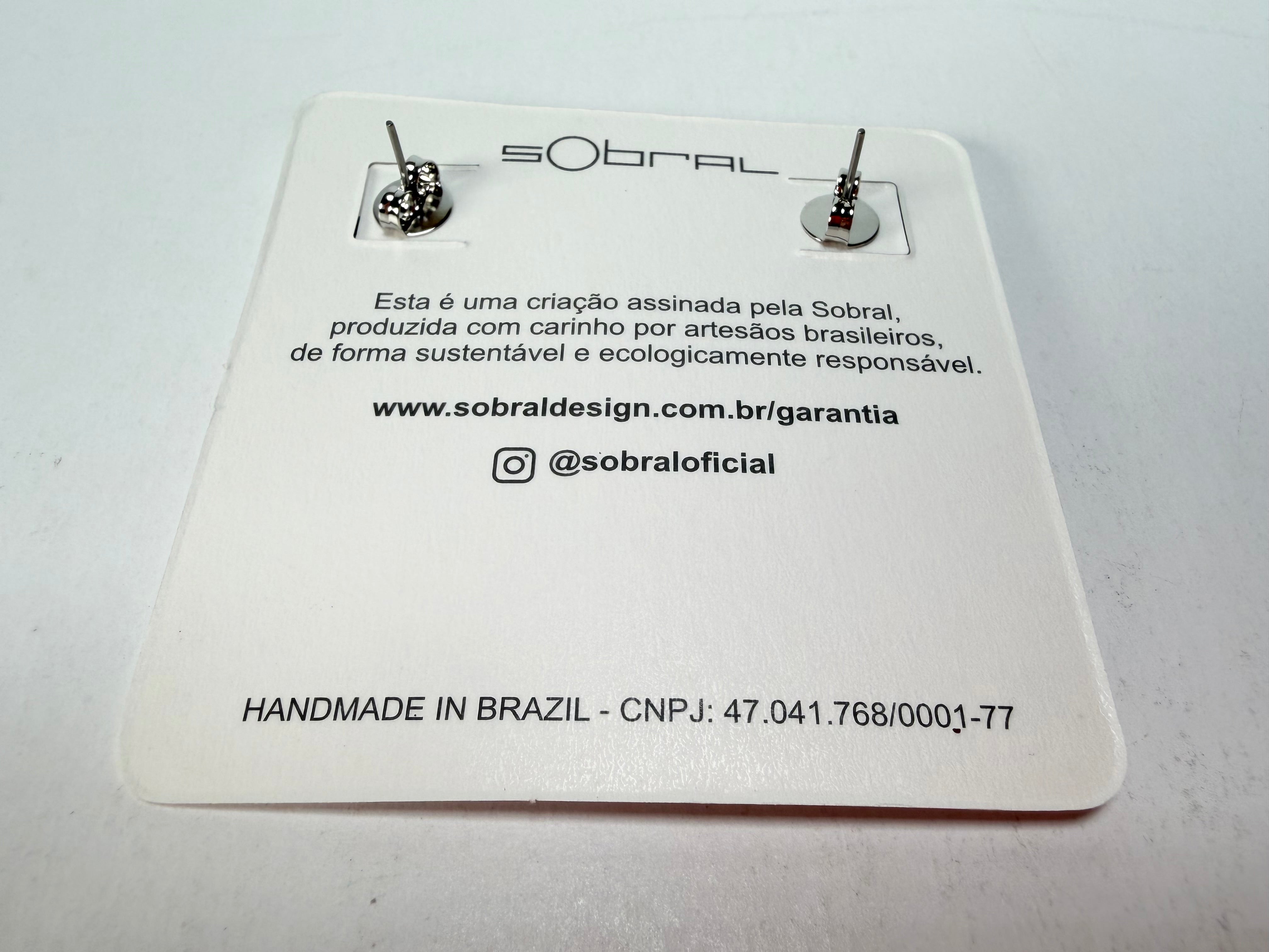 Sobral - Costela de Adão "Leaf" Resin Earrings ( 005526 )