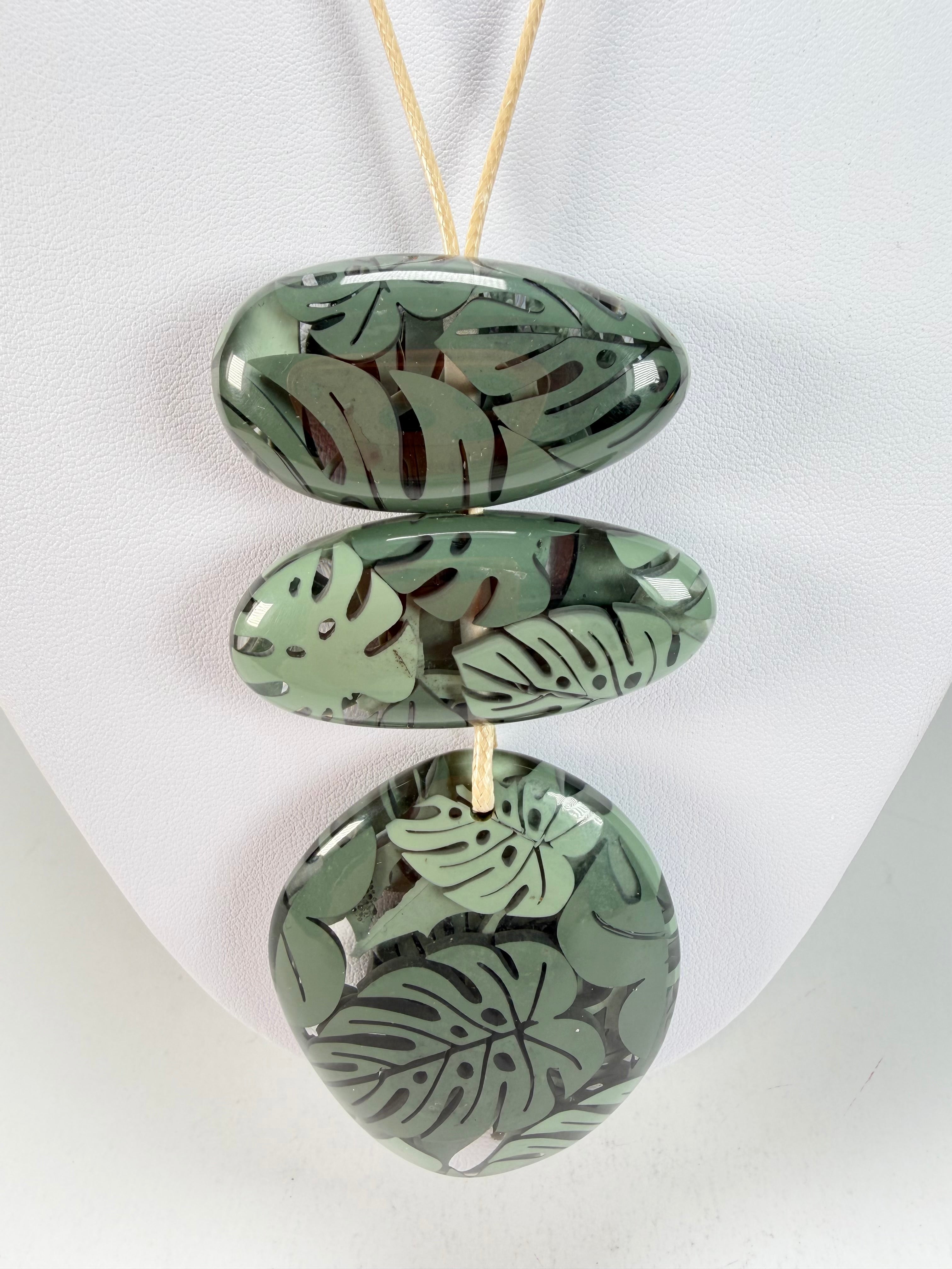 Sobral - Costela de Adão "Ancestral" Resin Necklace ( 005027 )